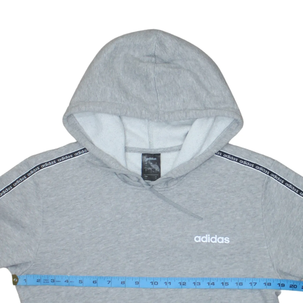 Adidas 90's Drawstring Pockets Pullover Hoodie Small Black sold by Vintage Club product image thumbnail 5