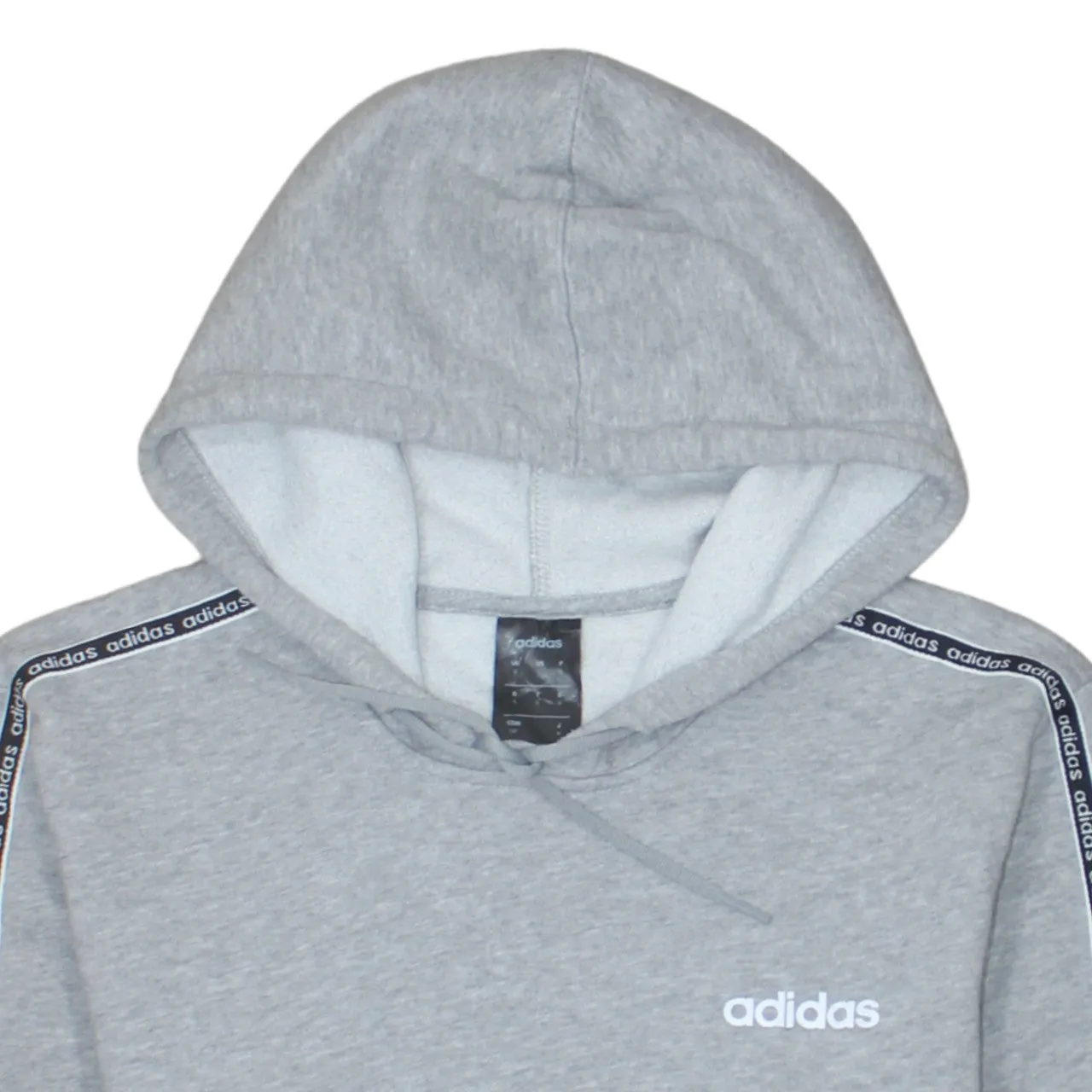Adidas 90's Drawstring Pockets Pullover Hoodie Small Black sold by Vintage Club product image thumbnail 3