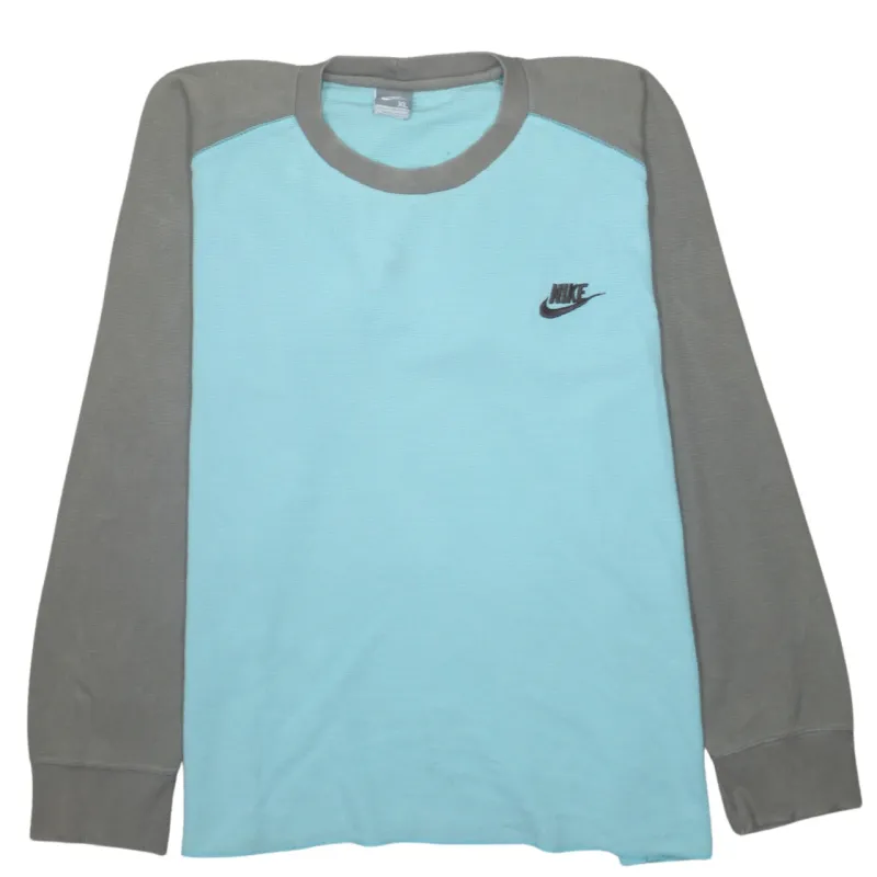 Nike 90's Swoosh Crew Neck Sweatshirt XLarge Blue sold by Vintage Club