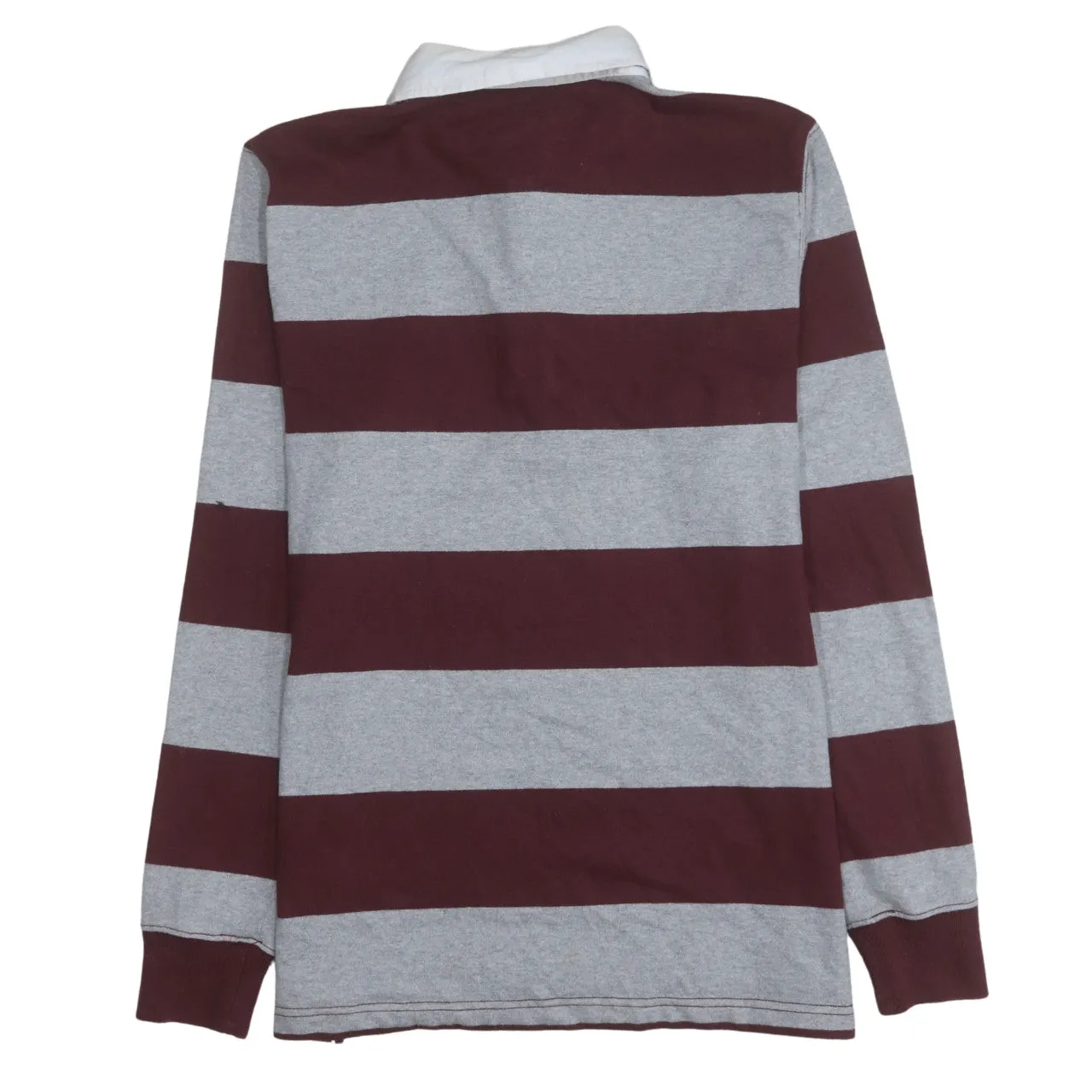 Tommy Hilfiger 90's Long Sleeve Quarter Button Polo Shirt Large Grey sold by Vintage Club product image thumbnail 2