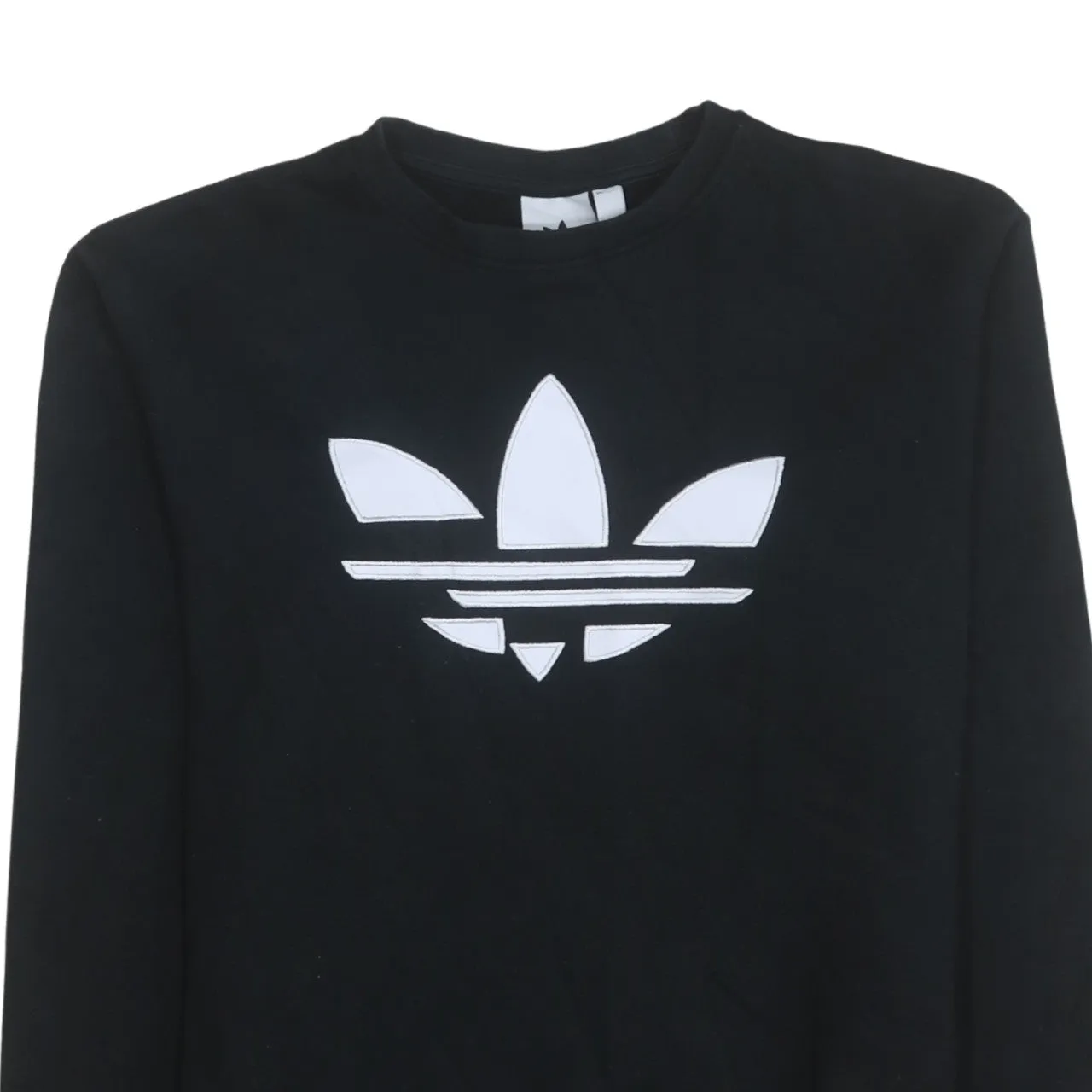Adidas 90's Spellout Crew Neck Sweatshirt Medium Black sold by Vintage Club product image thumbnail 3
