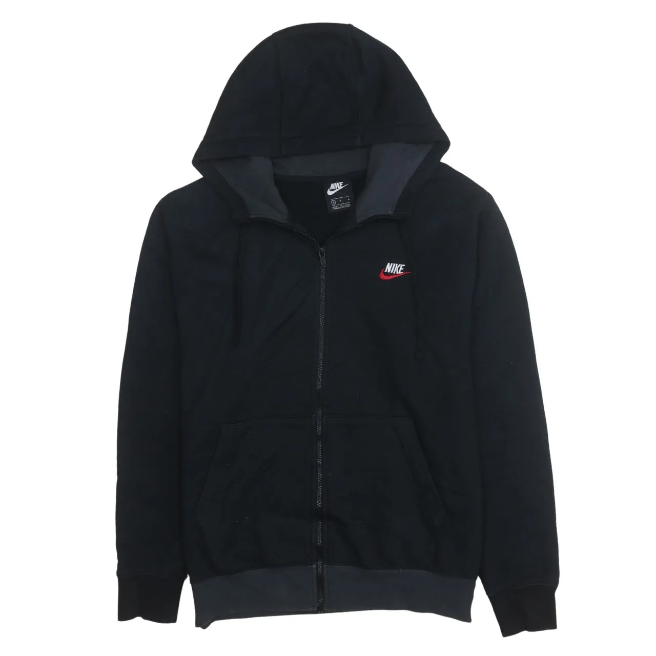 Nike 90's Swoosh Full Zip Up Hoodie Medium Black sold by Vintage Club