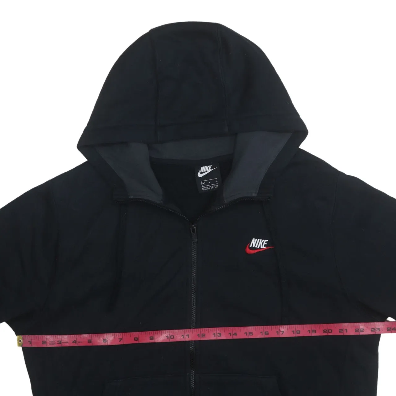 Nike 90's Swoosh Full Zip Up Hoodie Medium Black sold by Vintage Club product image thumbnail 5
