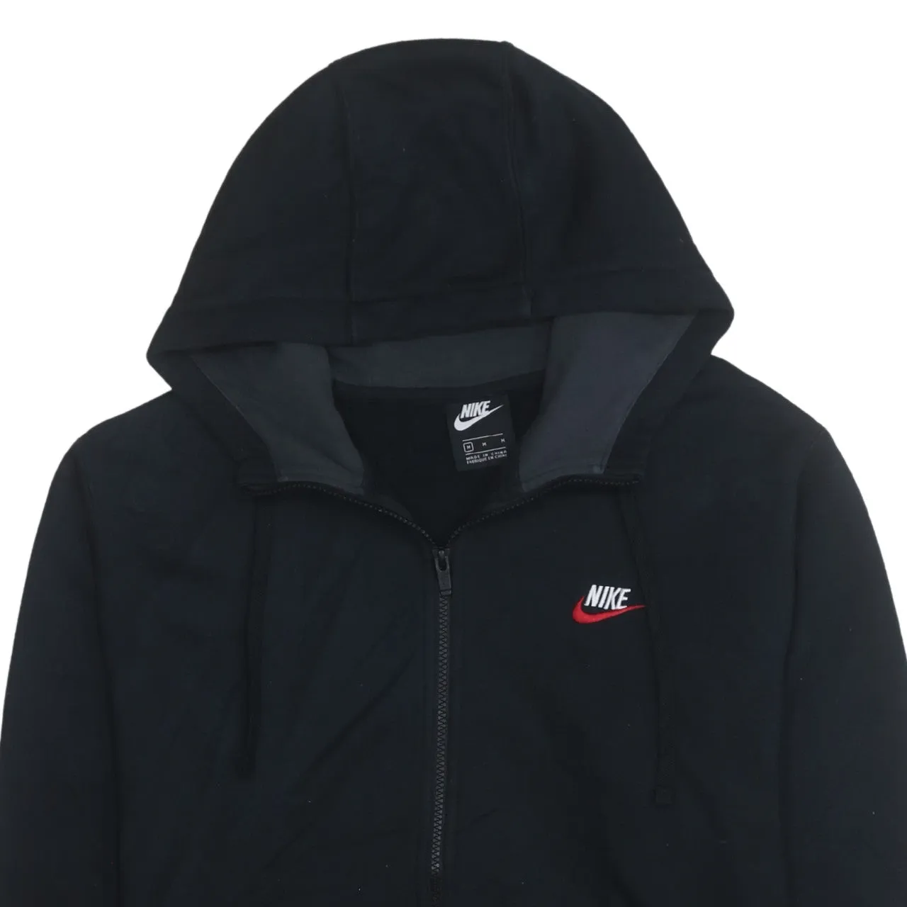Nike 90's Swoosh Full Zip Up Hoodie Medium Black sold by Vintage Club product image thumbnail 3