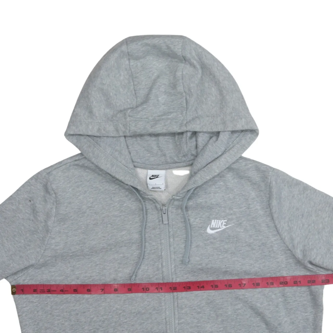 Nike 90's Swoosh Full Zip Up Hoodie Large Grey sold by Vintage Club product image thumbnail 5