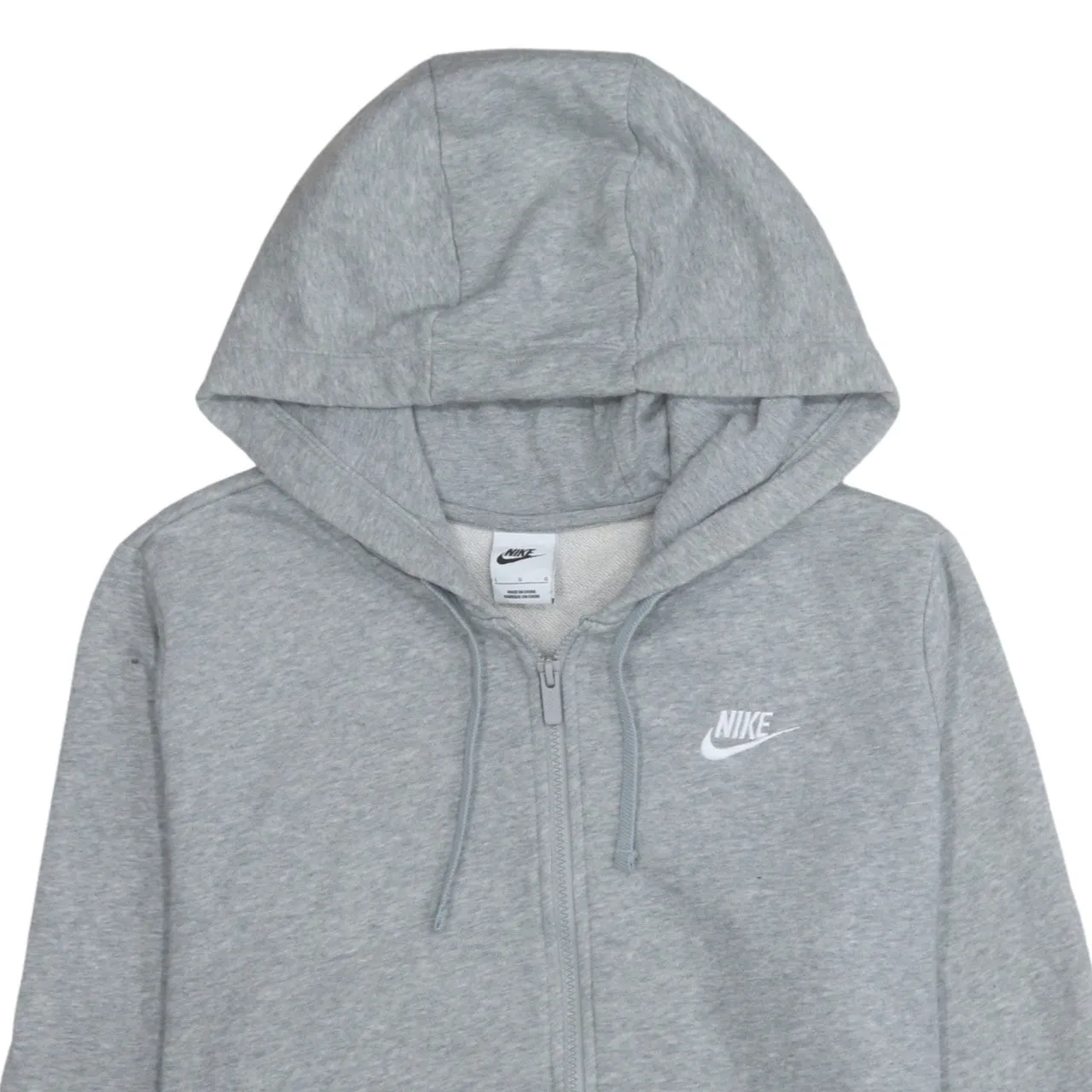 Nike 90's Swoosh Full Zip Up Hoodie Large Grey sold by Vintage Club product image thumbnail 3