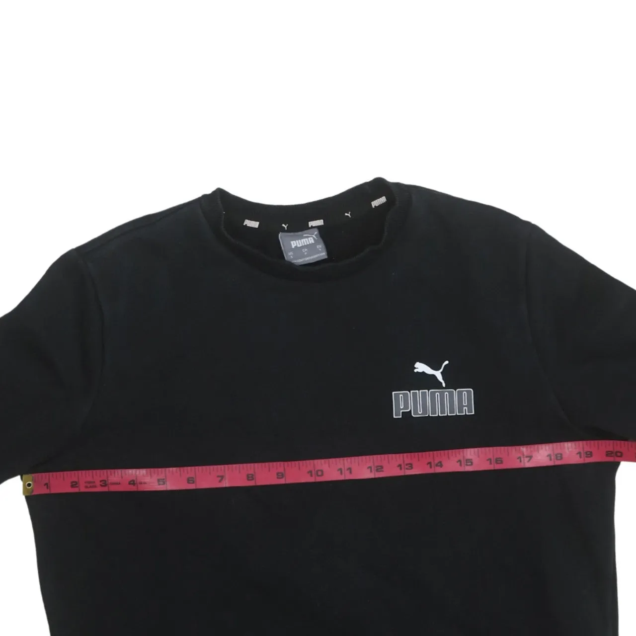Puma 90's Lightweight Crew Neck Sweatshirt Small Black sold by Vintage Club product image thumbnail 5