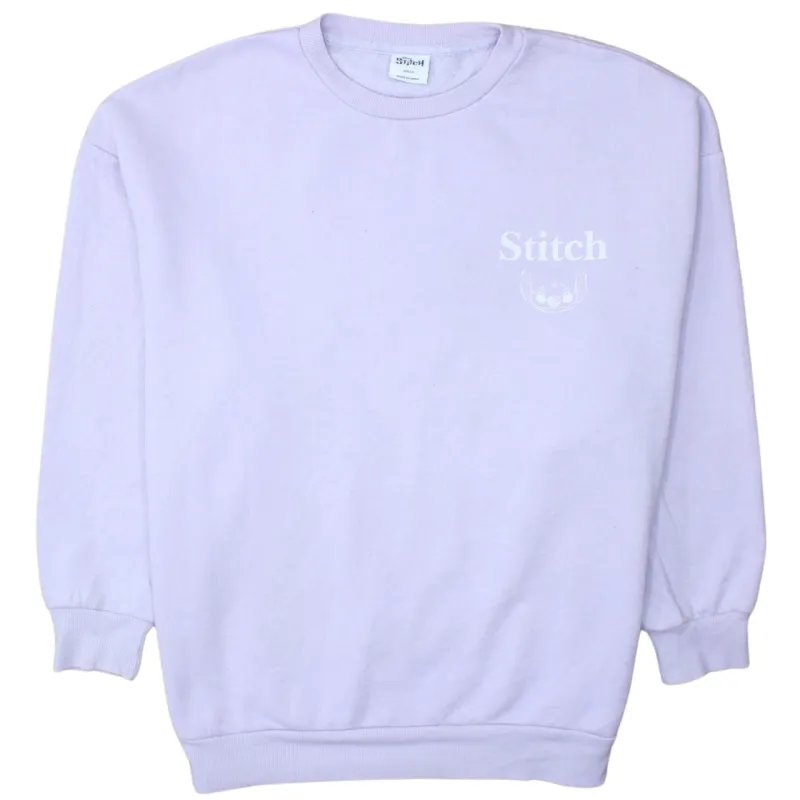 Disney 90's Stitch Crew Neck Sweatshirt Small Purple sold by Vintage Club