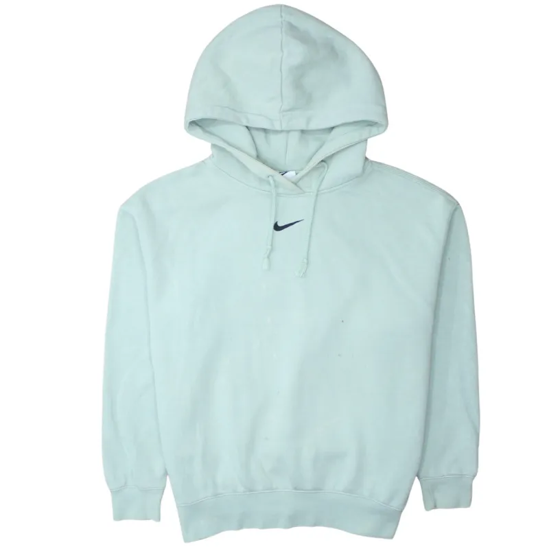 Nike 90's Center Middle Swoosh Pullover Hoodie Small Green sold by Vintage Club