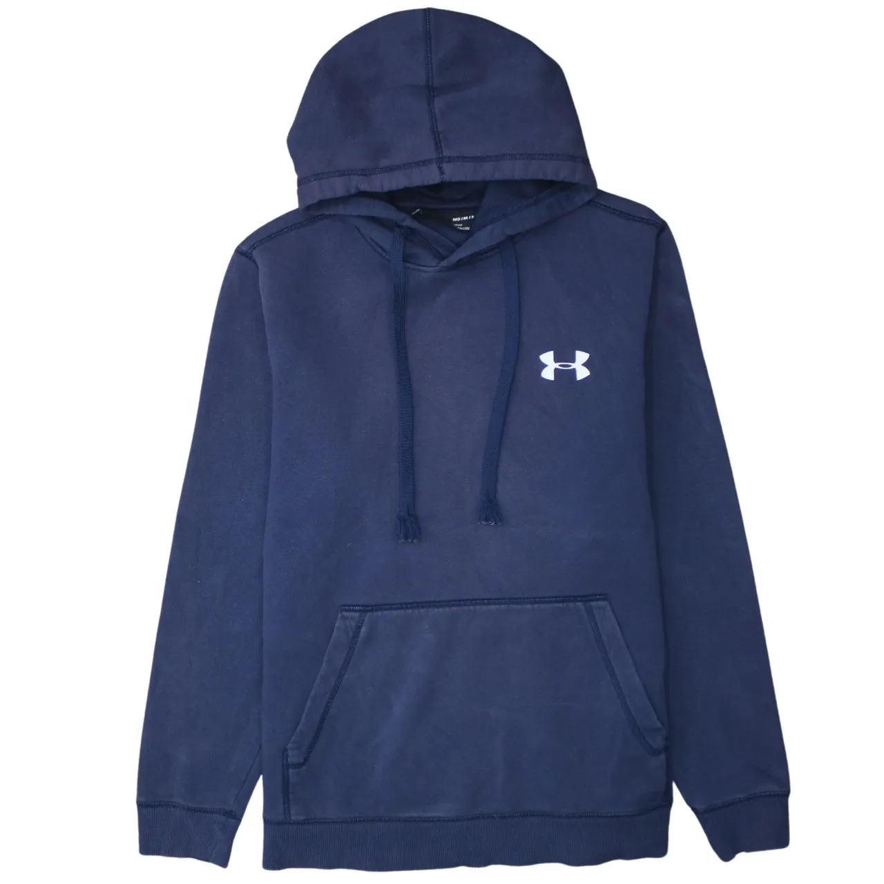 Under Armour 90's Drawstring Pockets Pullover Hoodie Medium Navy Blue sold by Vintage Club