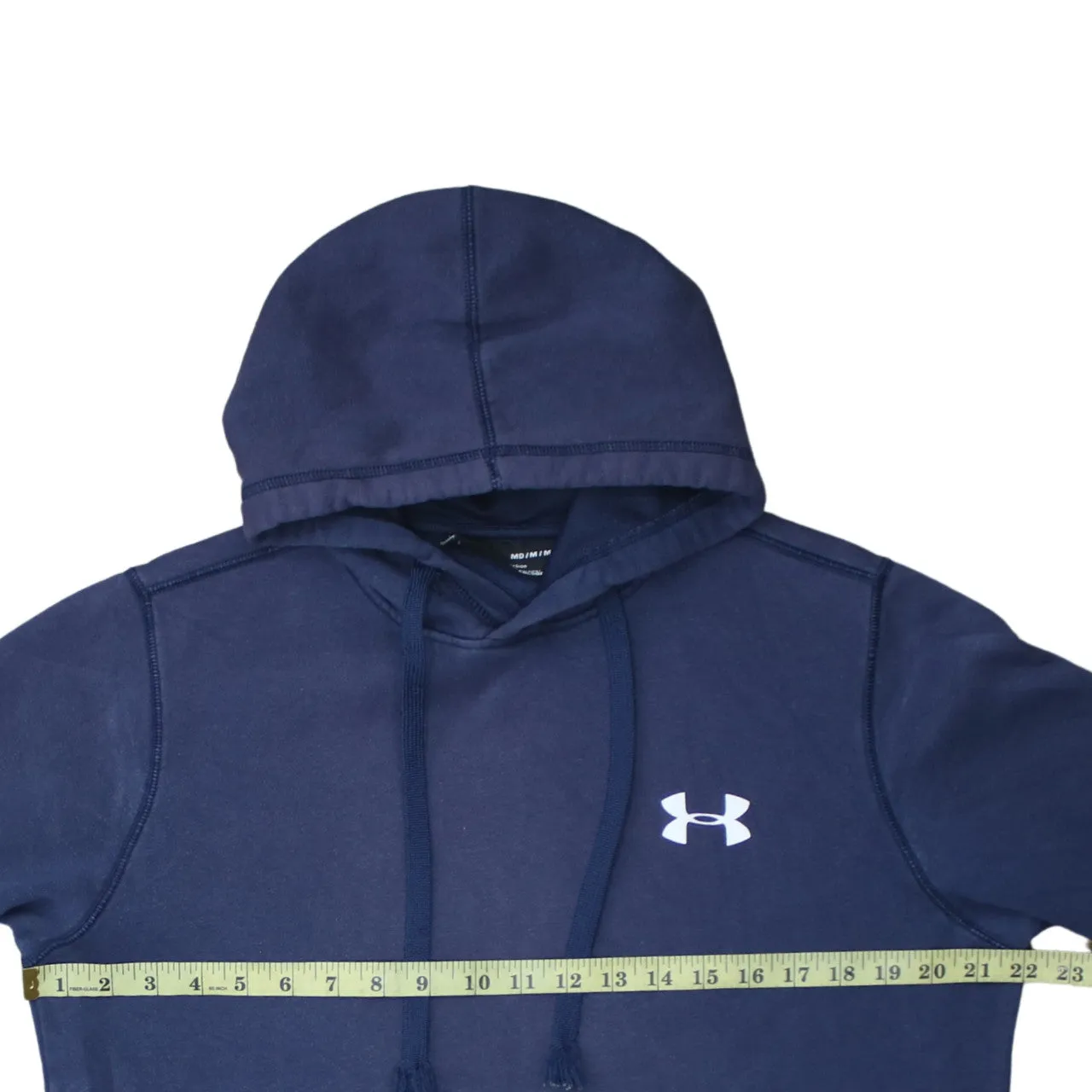 Under Armour 90's Drawstring Pockets Pullover Hoodie Medium Navy Blue sold by Vintage Club product image thumbnail 5