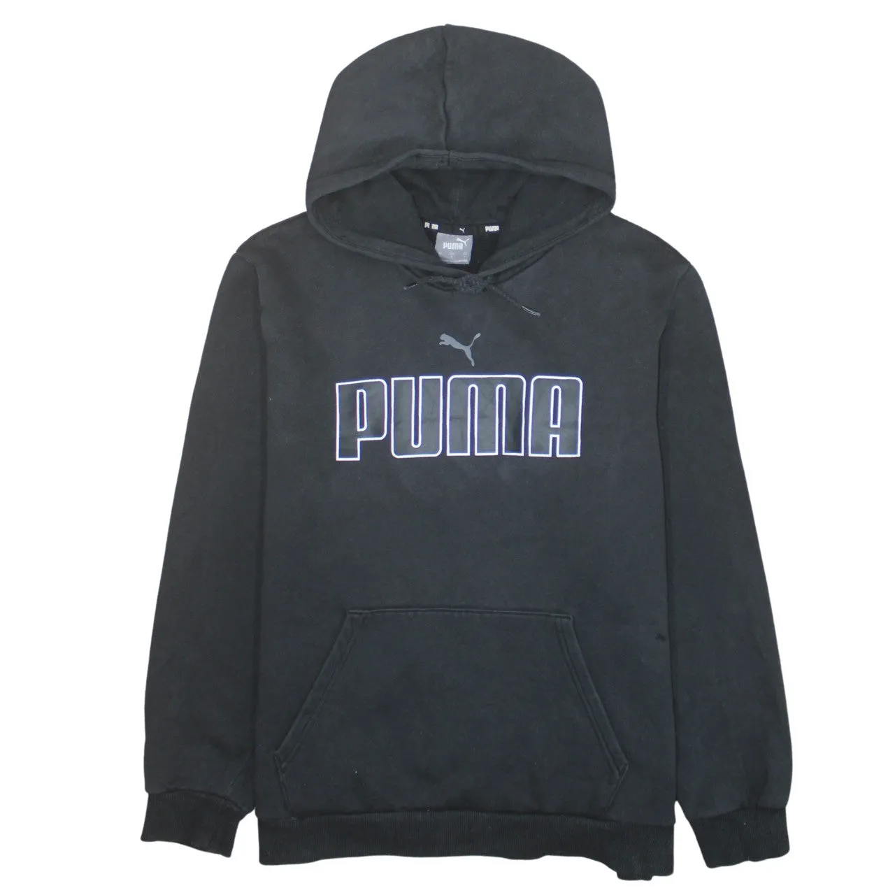 Puma 90's Spellout Pullover Hoodie Large Black sold by Vintage Club