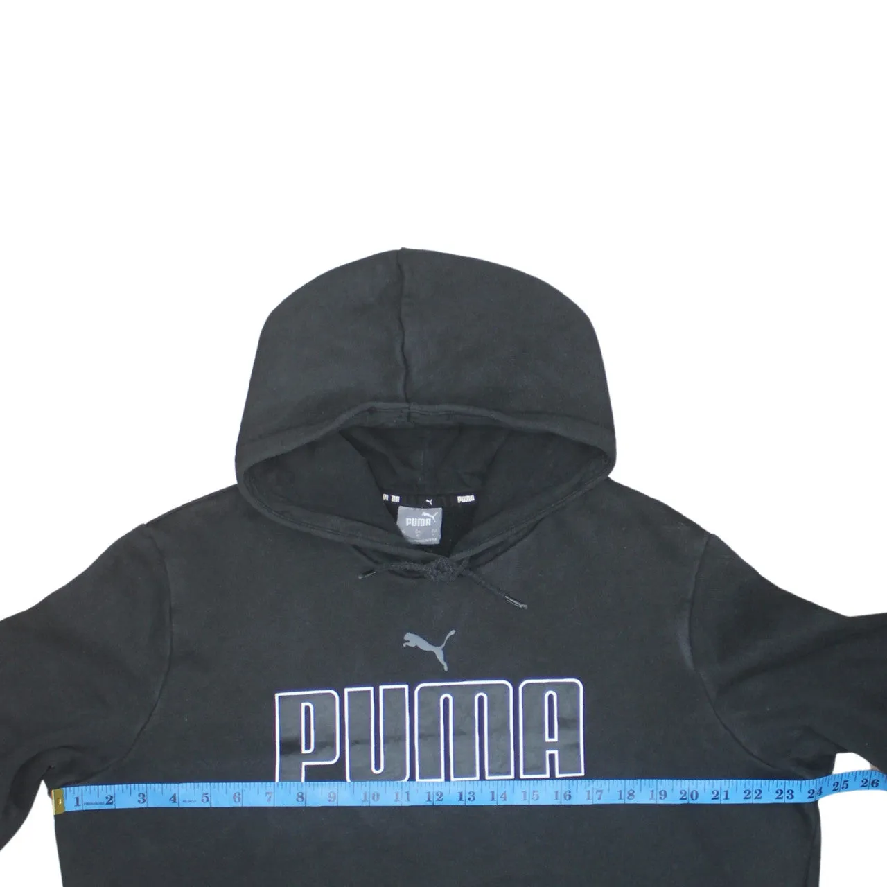 Puma 90's Spellout Pullover Hoodie Large Black sold by Vintage Club product image thumbnail 5