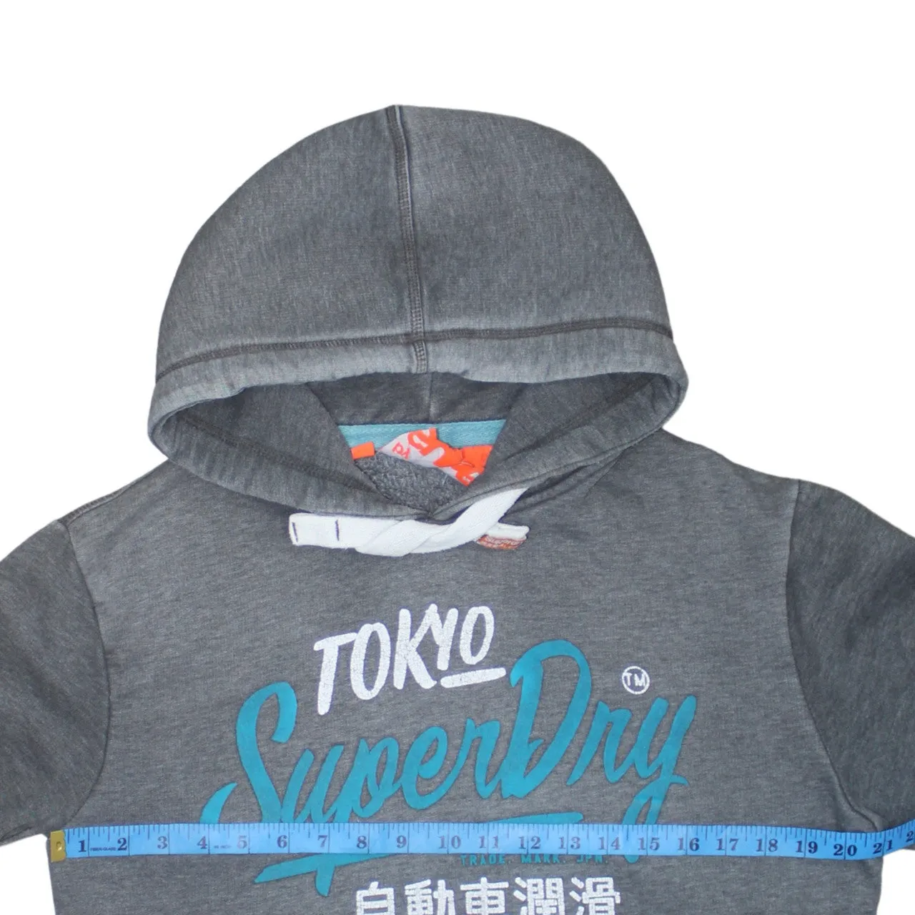 Super Dry 90's Spellout Pullover Hoodie Medium Grey sold by Vintage Club product image thumbnail 5