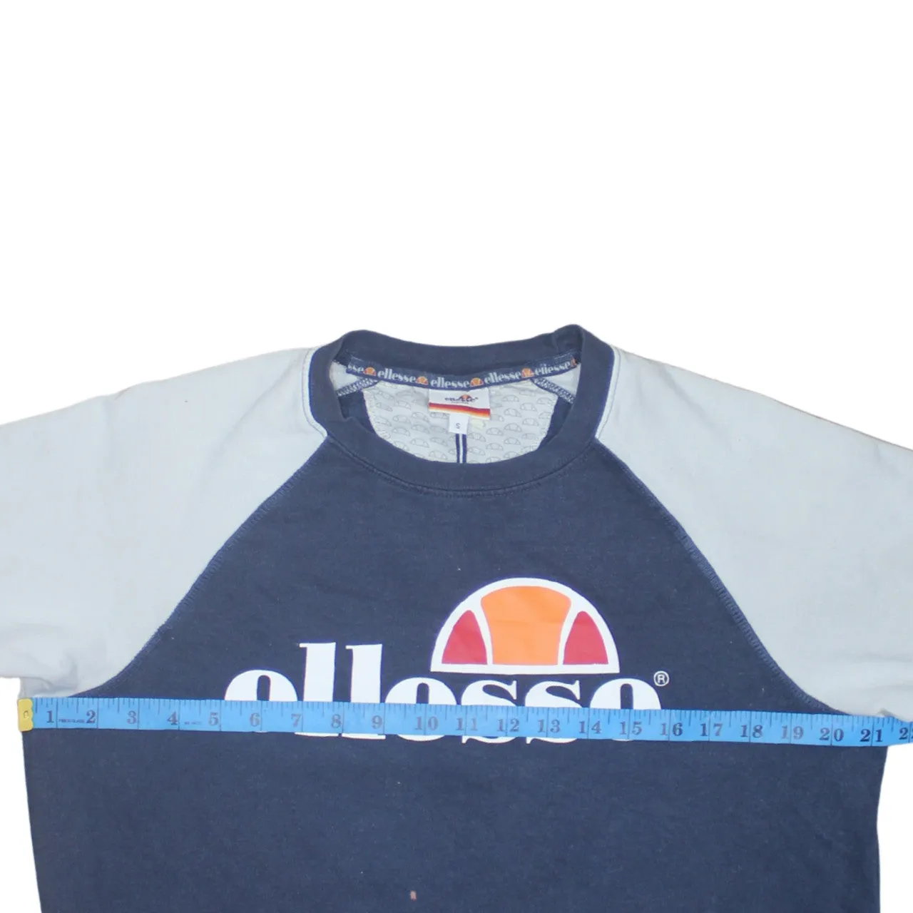 Ellesse 90's Spellout Crew Neck Sweatshirt Small Navy Blue sold by Vintage Club product image thumbnail 5