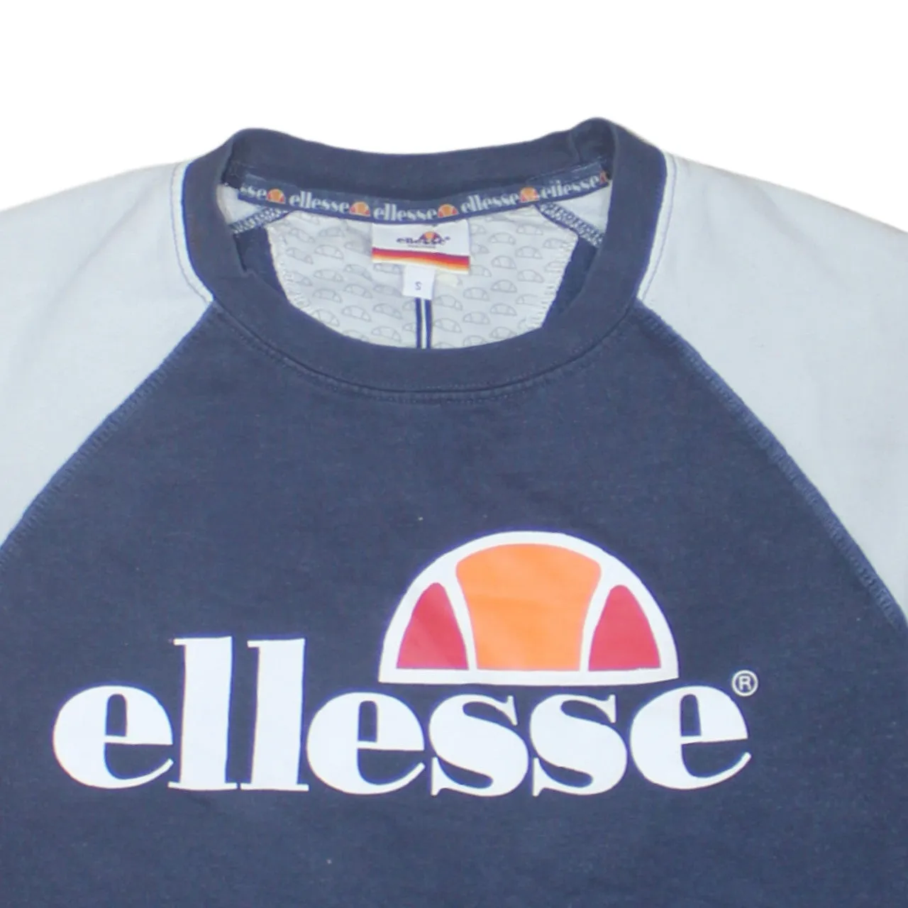 Ellesse 90's Spellout Crew Neck Sweatshirt Small Navy Blue sold by Vintage Club product image thumbnail 3