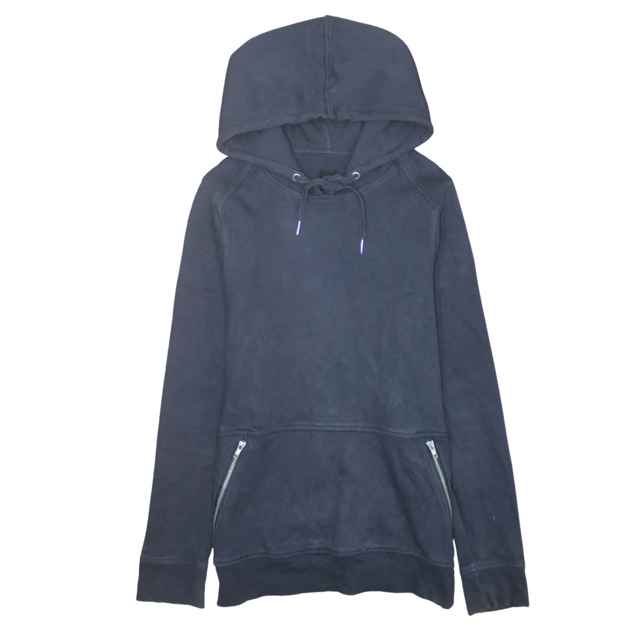 River IsLand 90's Plain Pullover Hoodie Medium Navy Blue sold by Vintage Club