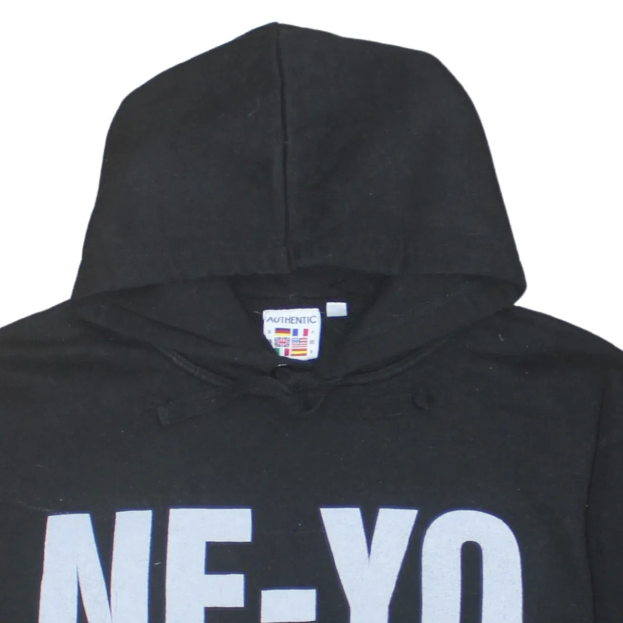 Retro 90's Drawstring Pockets Pullover Hoodie Medium Black sold by Vintage Club product image thumbnail 3