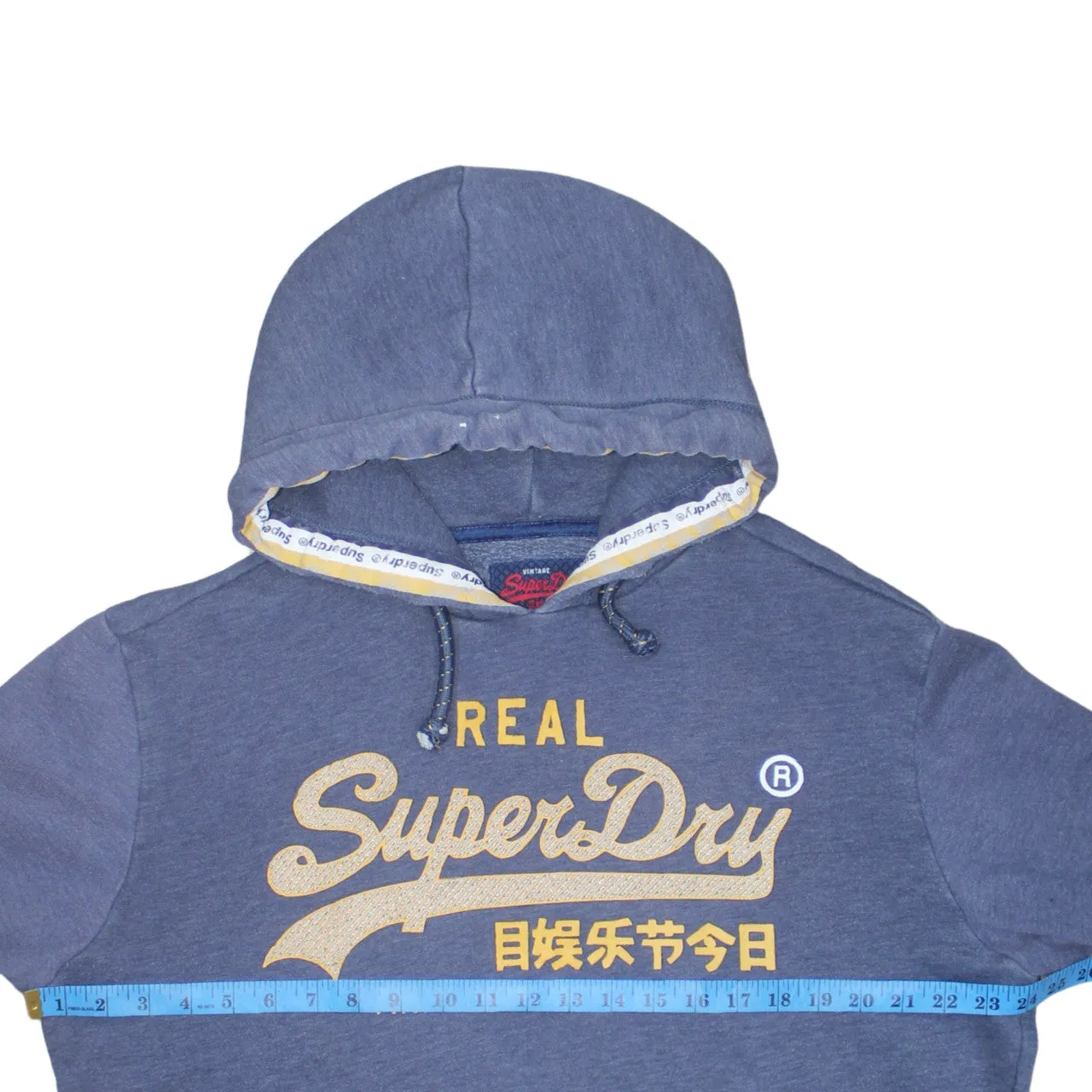 Super Dry 90's Spellout Pullover Hoodie XXLarge (2XL) Navy Blue sold by Vintage Club product image thumbnail 5