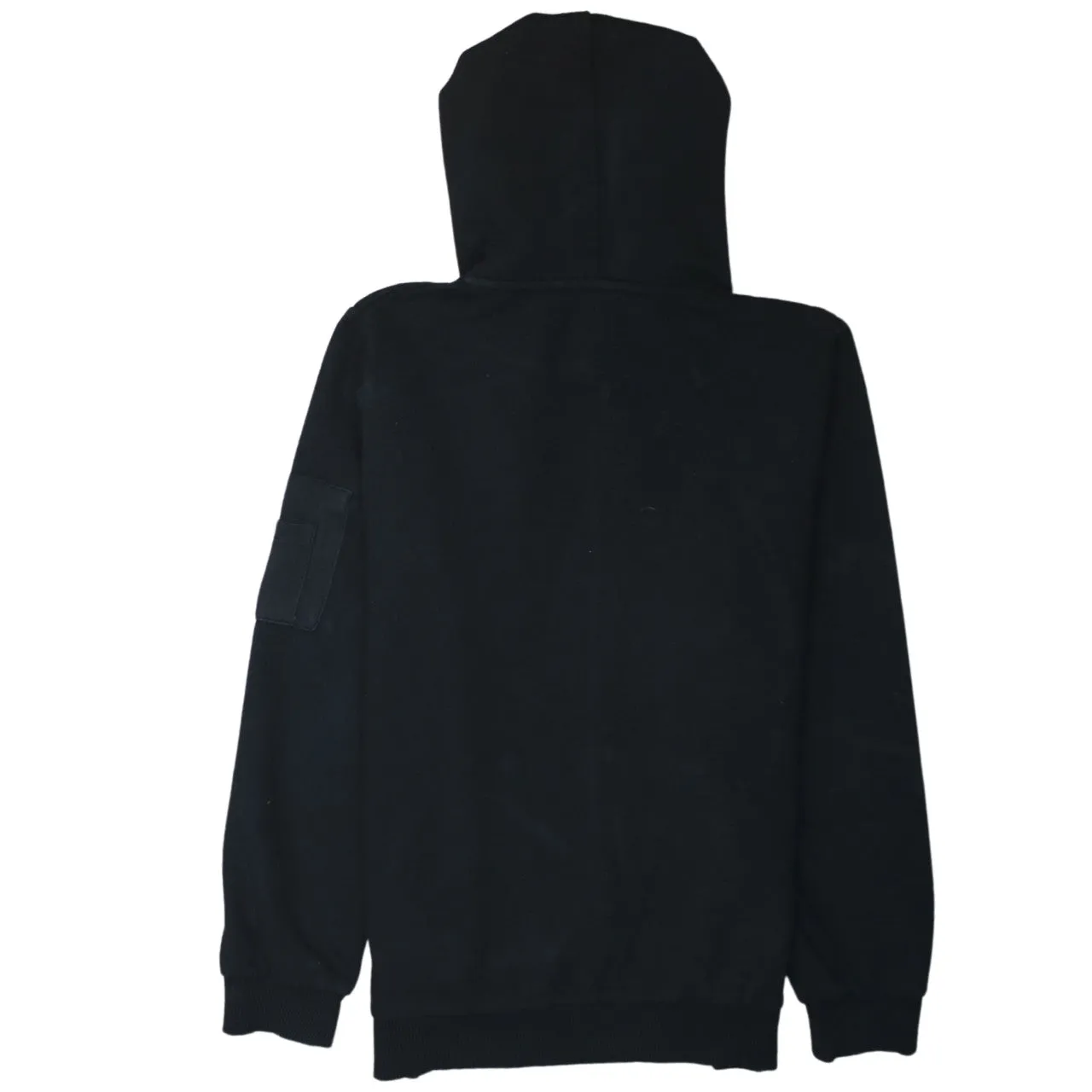 Adidas 90's Striped Sleeve Full Zip Up Hoodie Medium Black sold by Vintage Club product image thumbnail 2