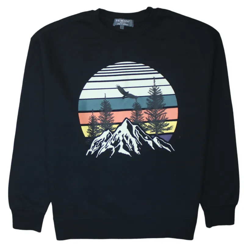 Primark 90's Lightweight Crew Neck Sweatshirt Medium Black sold by Vintage Club