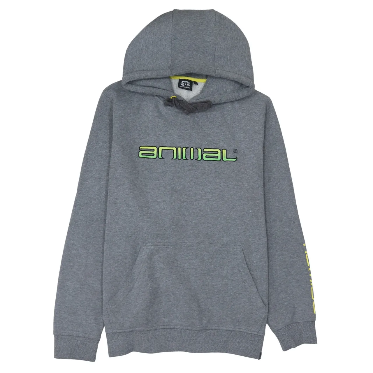 Animal 90's Spellout Pullover Hoodie Large Grey sold by Vintage Club