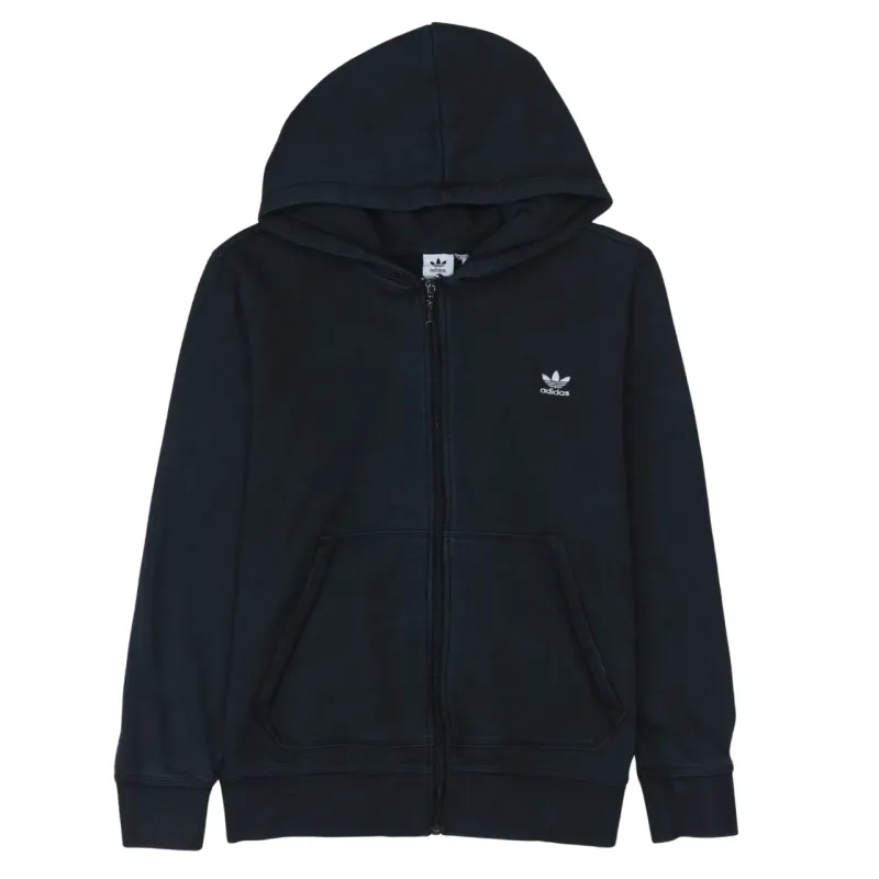 Adidas 90's Drawstring Pockets Full Zip Up Hoodie XLarge Black sold by Vintage Club