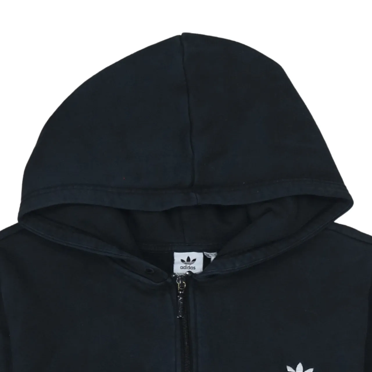 Adidas 90's Drawstring Pockets Full Zip Up Hoodie XLarge Black sold by Vintage Club product image thumbnail 3