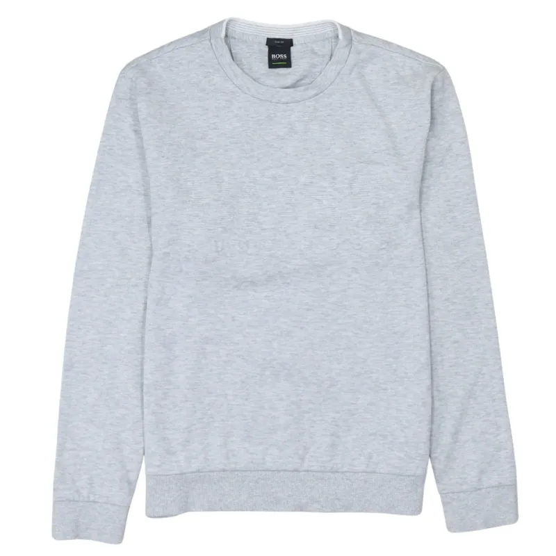 HUGO BOSS 90's Plain Crew Neck Sweatshirt Medium Grey sold by Vintage Club