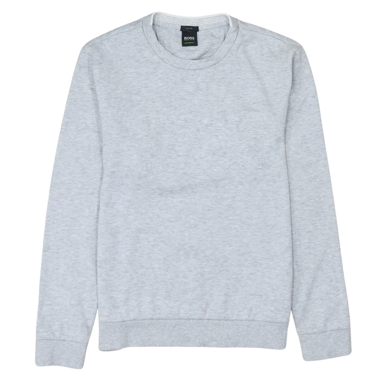 HUGO BOSS 90's Plain Crew Neck Sweatshirt Medium Grey sold by Vintage Club