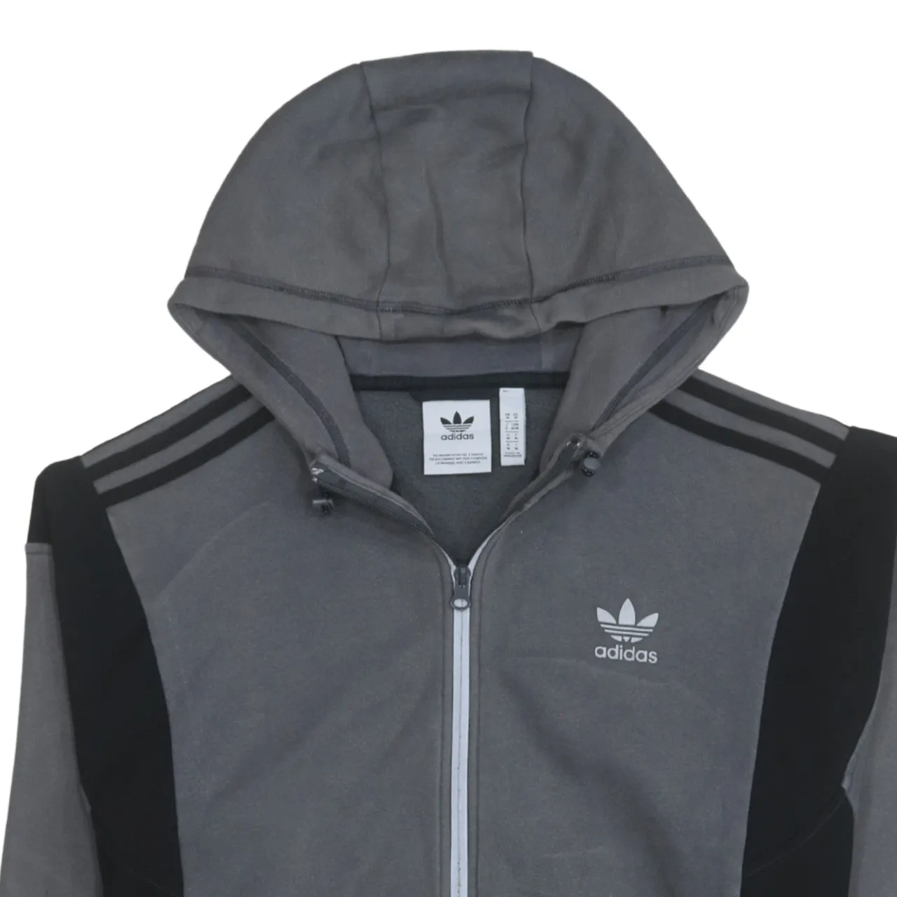 Adidas 90's Lightweight Full Zip Up Hoodie Medium Grey sold by Vintage Club product image thumbnail 3