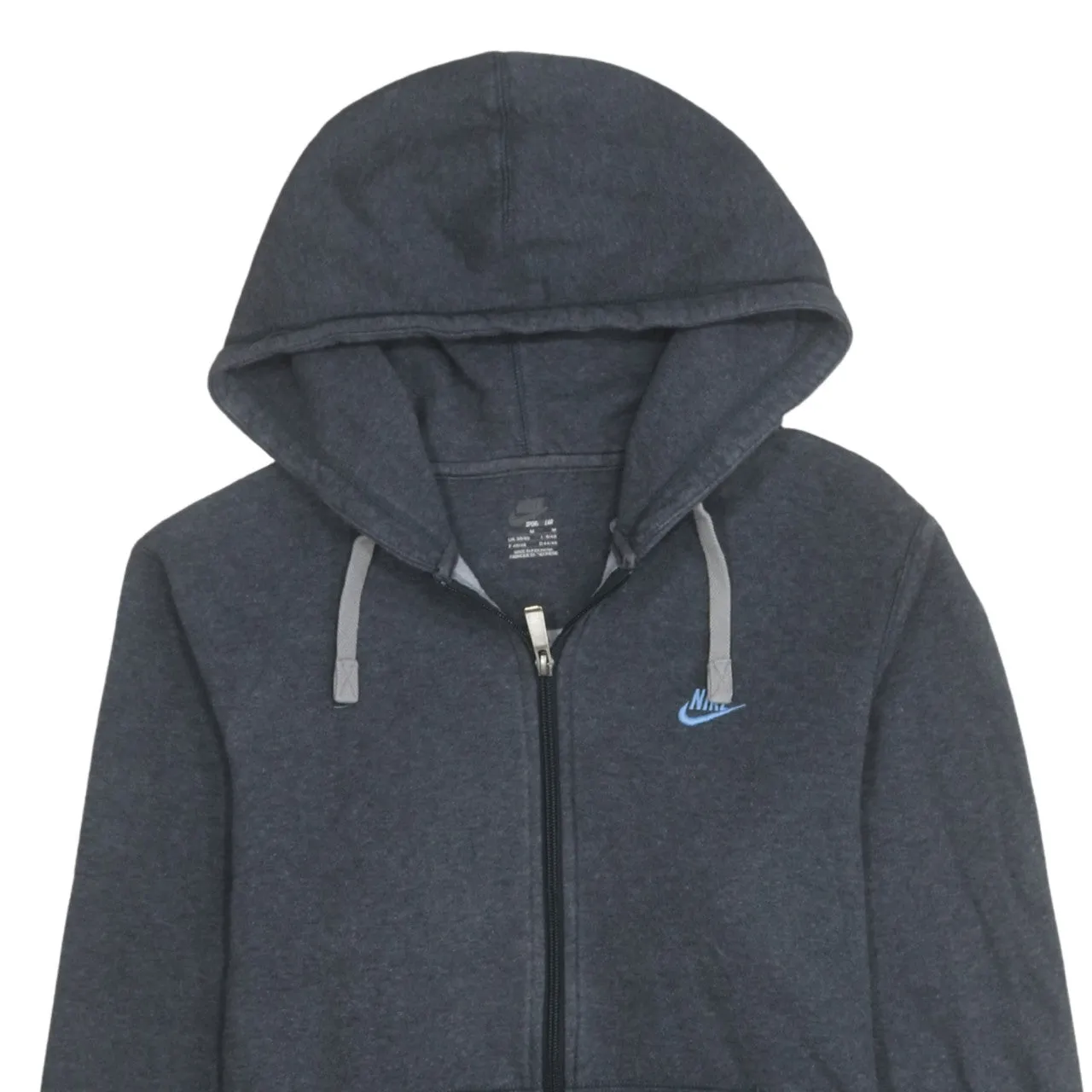 Nike 90's Swoosh Full Zip Up Hoodie Medium Grey sold by Vintage Club product image thumbnail 3