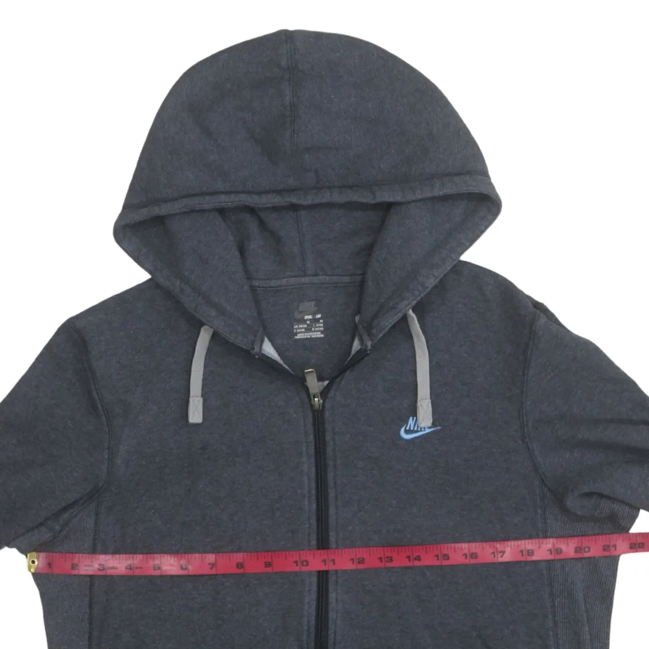 Nike 90's Swoosh Full Zip Up Hoodie Medium Grey sold by Vintage Club product image thumbnail 5