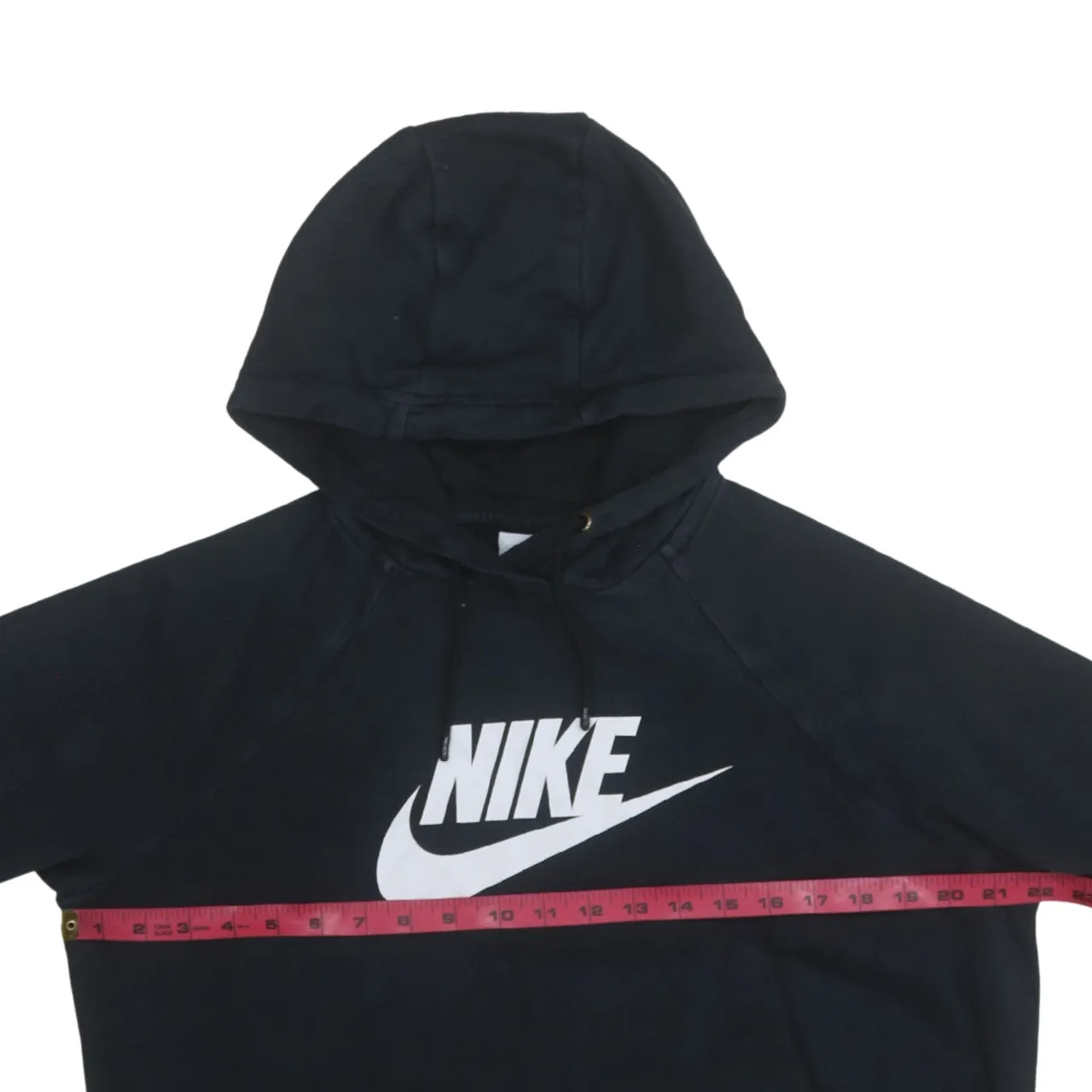 Nike 90's Center Middle Swoosh Pullover Hoodie Large Black sold by Vintage Club product image thumbnail 5