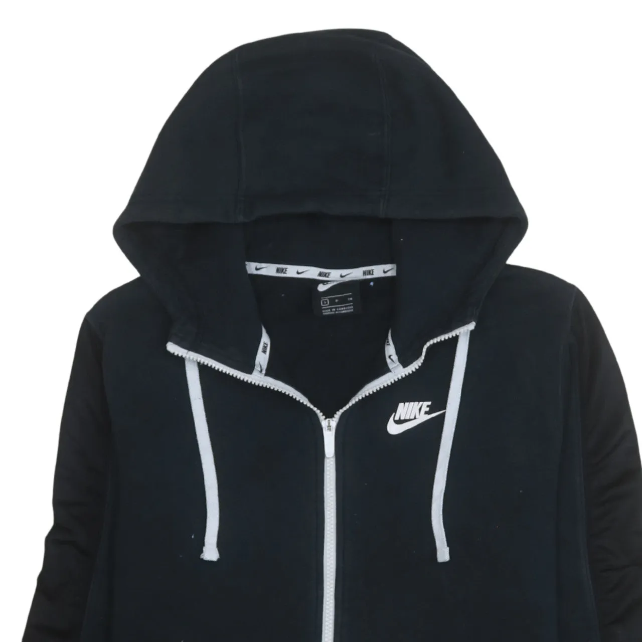 Nike 90's Swoosh Full Zip Up Hoodie Small Black sold by Vintage Club product image thumbnail 3