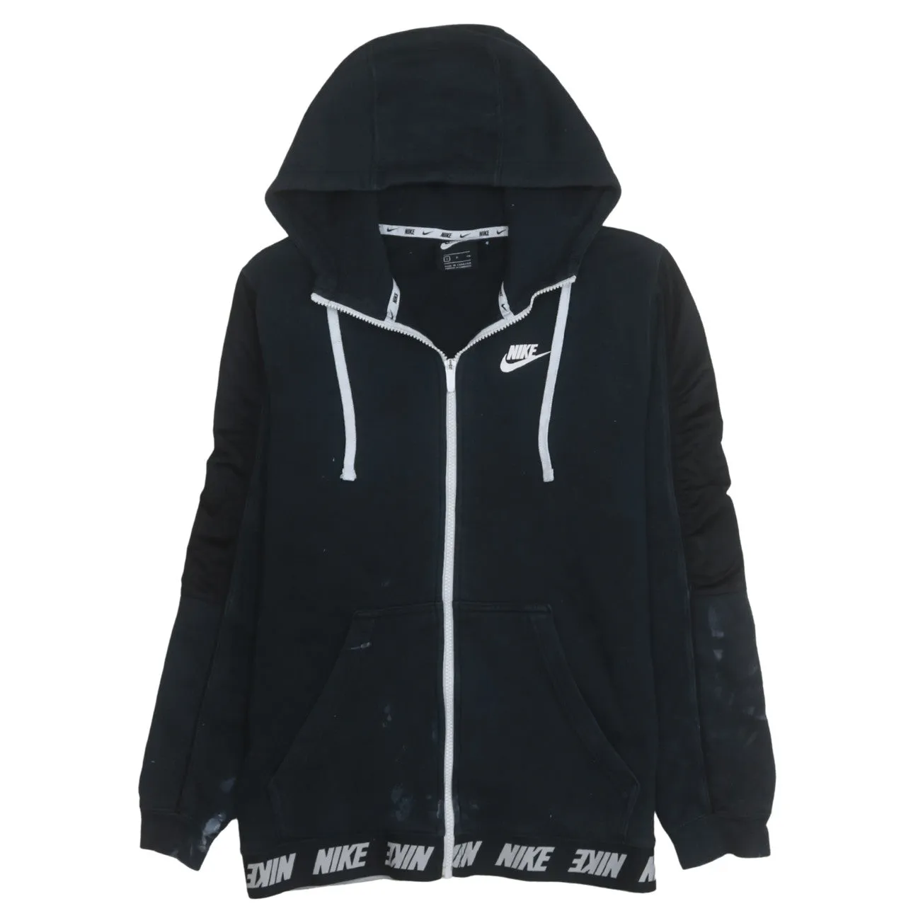 Nike 90's Swoosh Full Zip Up Hoodie Small Black sold by Vintage Club