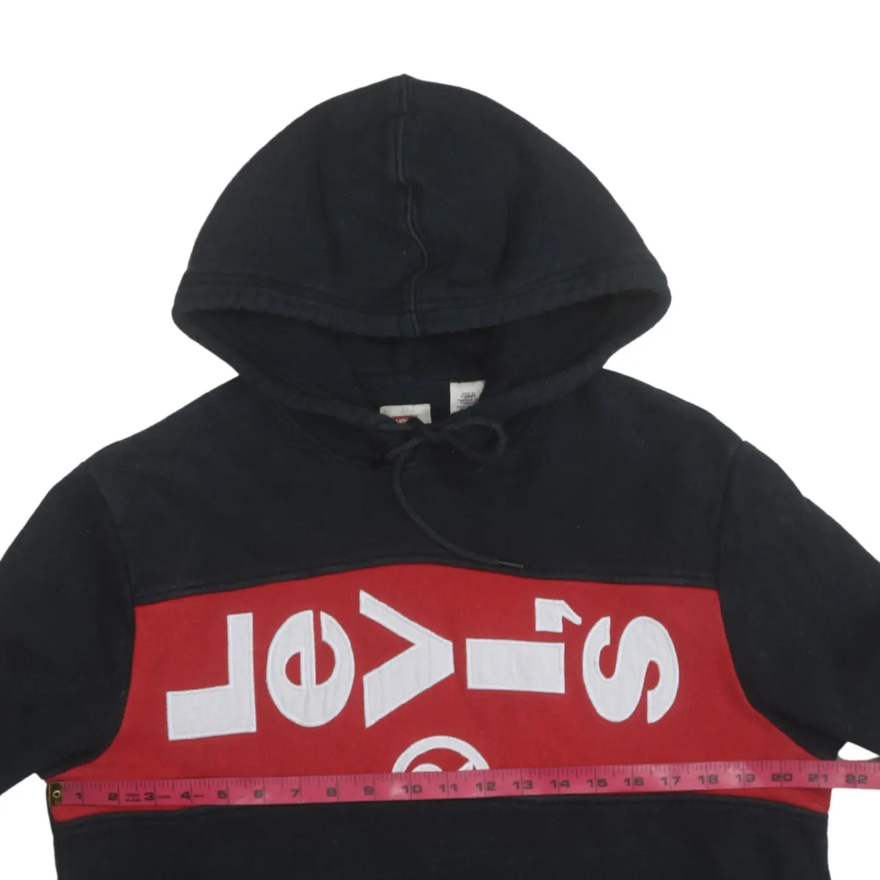 Levi's 90's Spellout Pullover Hoodie Large Black sold by Vintage Club product image thumbnail 5