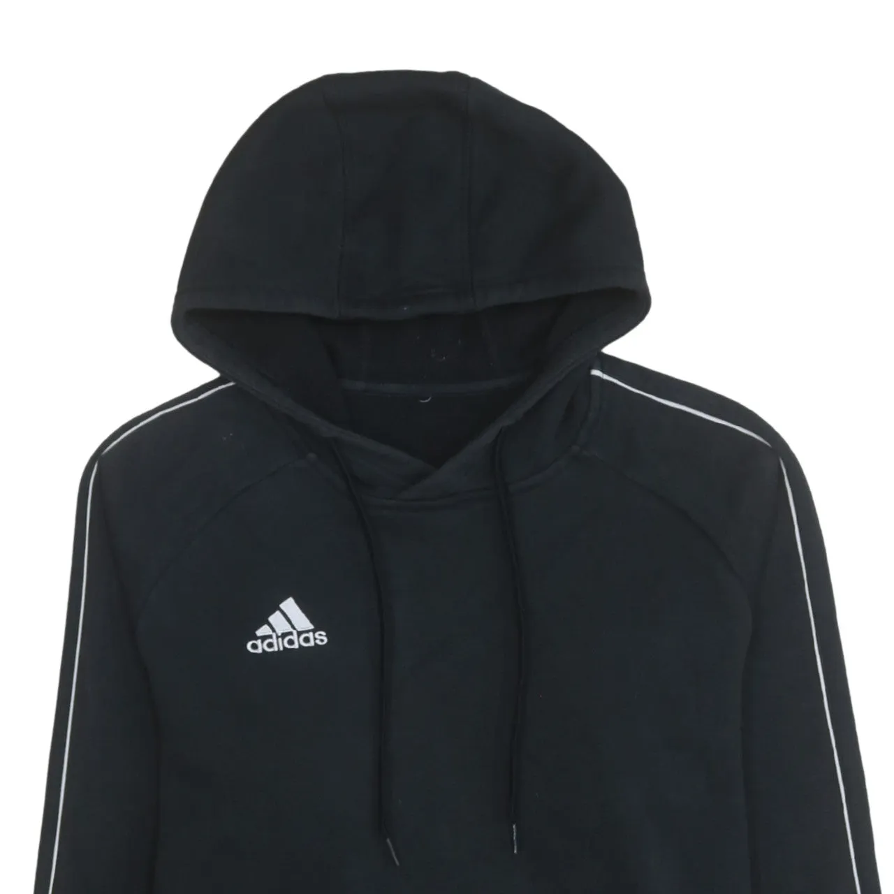 Adidas 90's Drawstring Pockets Pullover Hoodie Medium Black sold by Vintage Club product image thumbnail 3