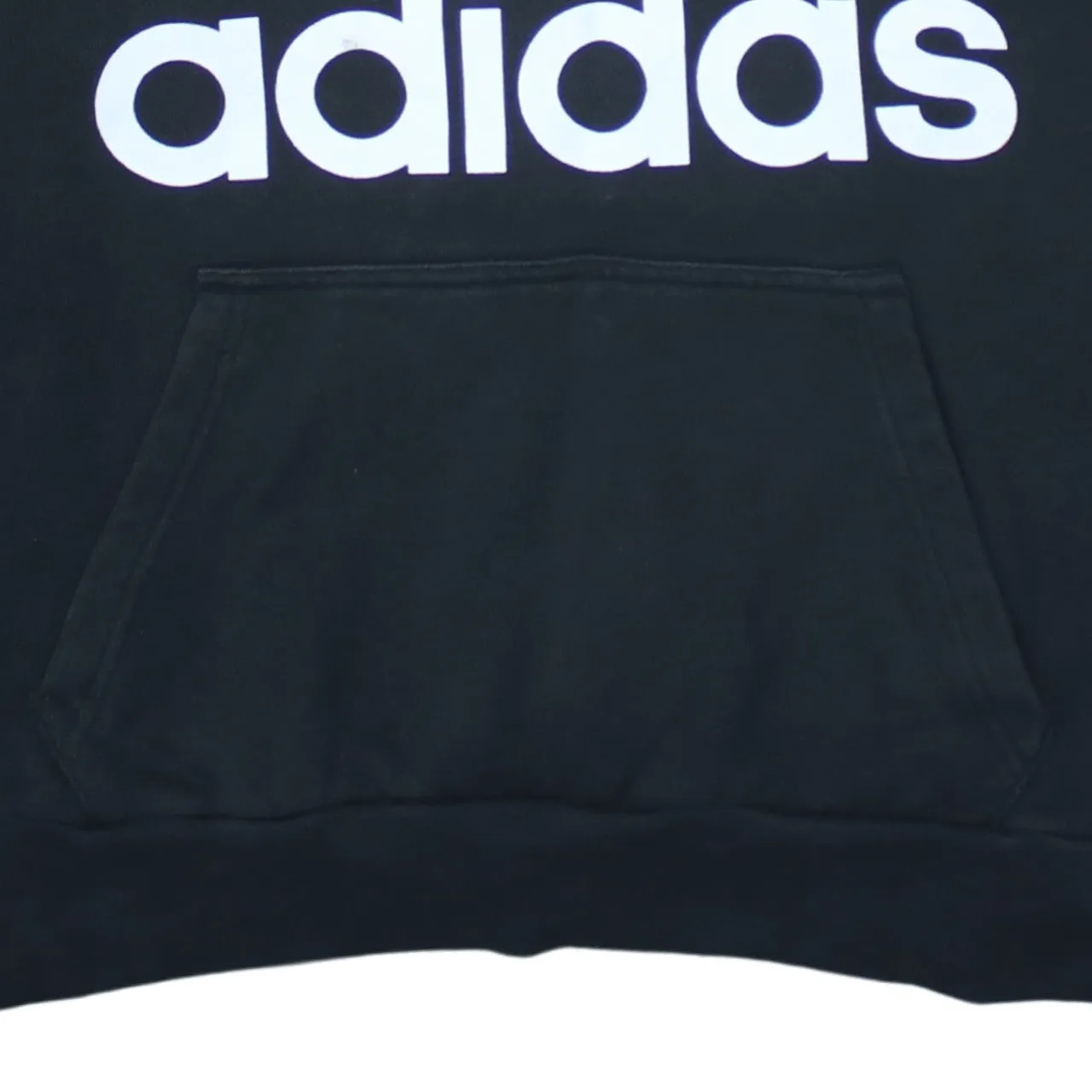 Adidas 90's Spellout Pullover Hoodie Large Black sold by Vintage Club product image thumbnail 4