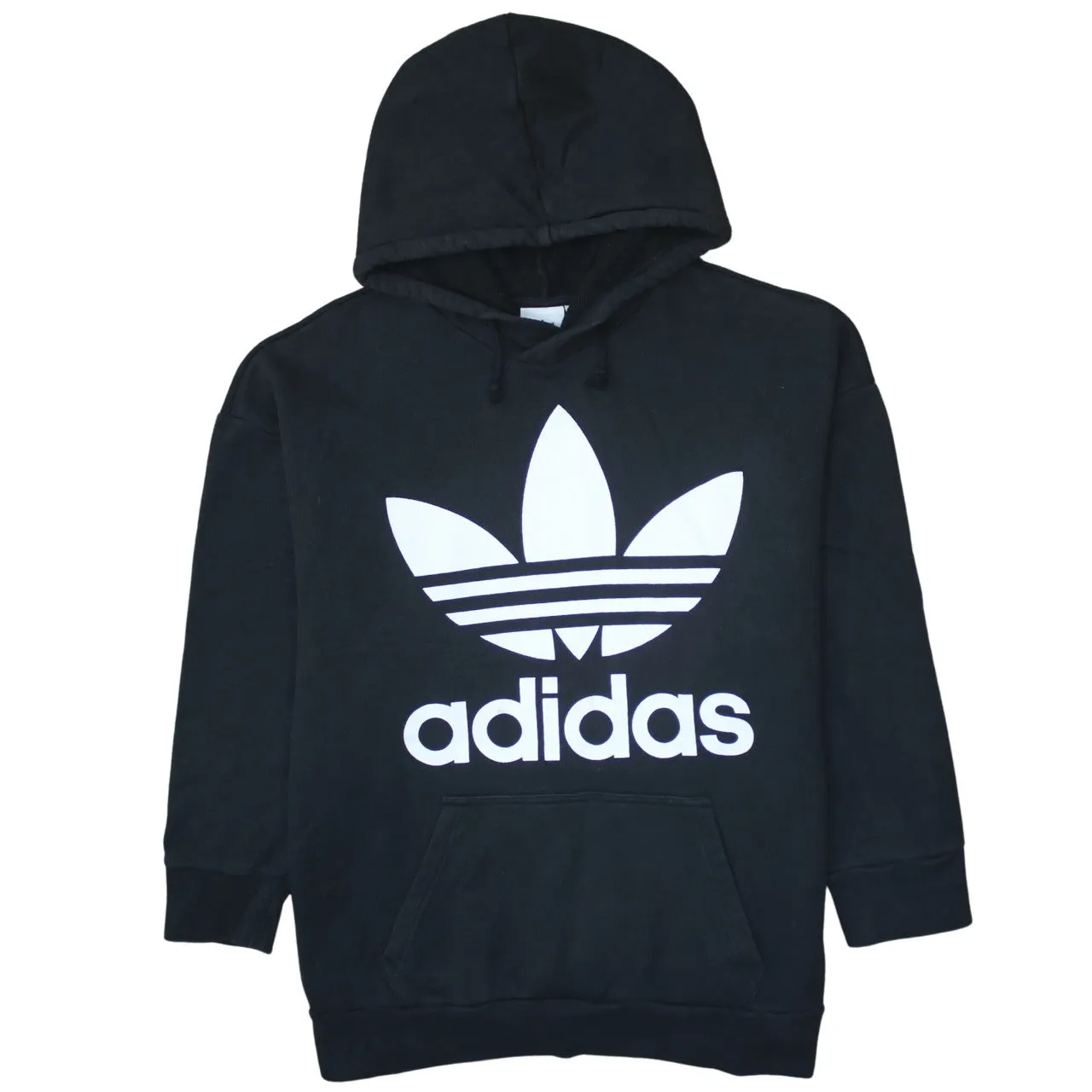 Adidas 90's Spellout Pullover Hoodie Large Black sold by Vintage Club