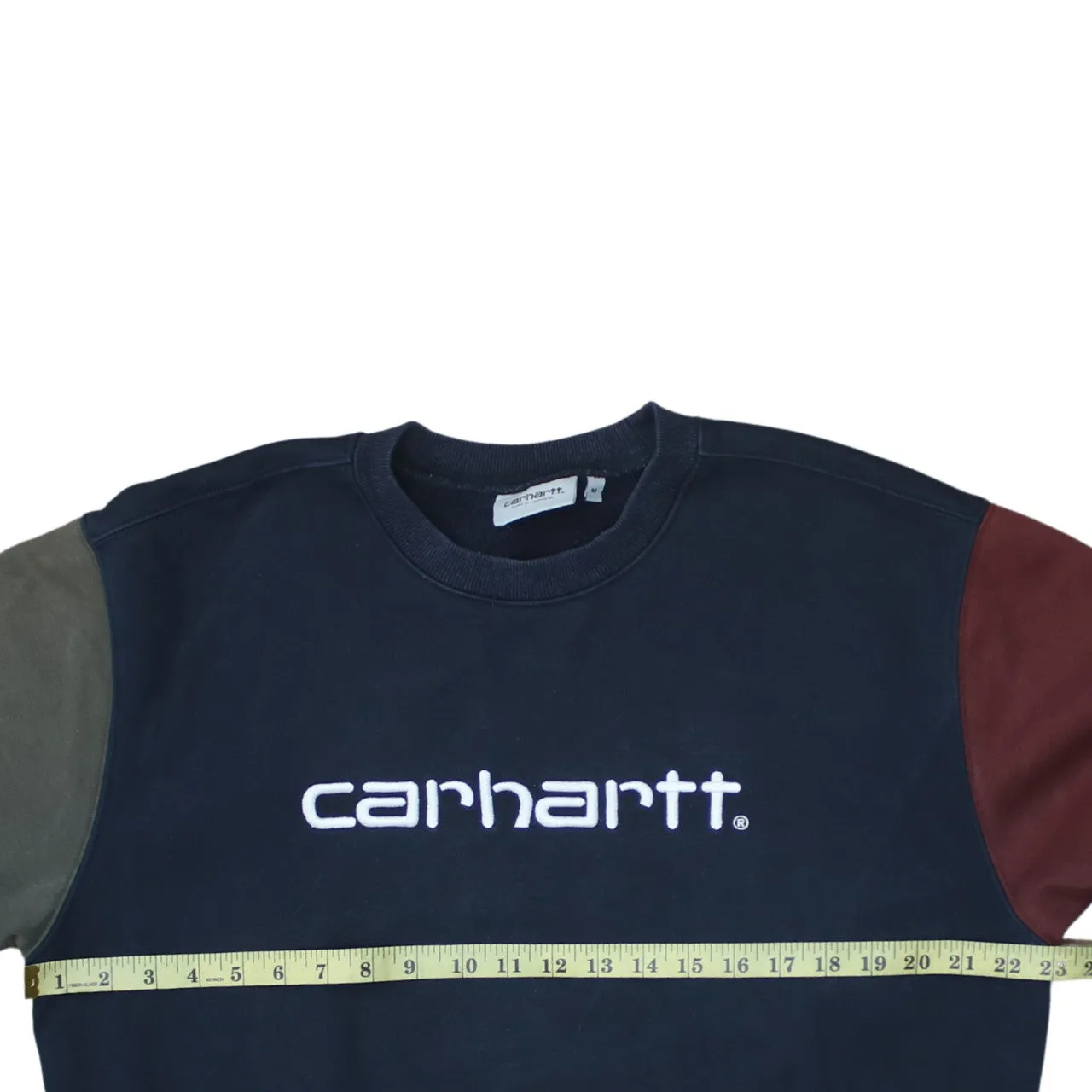 Carhartt 90's Spellout Crew Neck Sweatshirt Medium Navy Blue sold by Vintage Club product image thumbnail 5