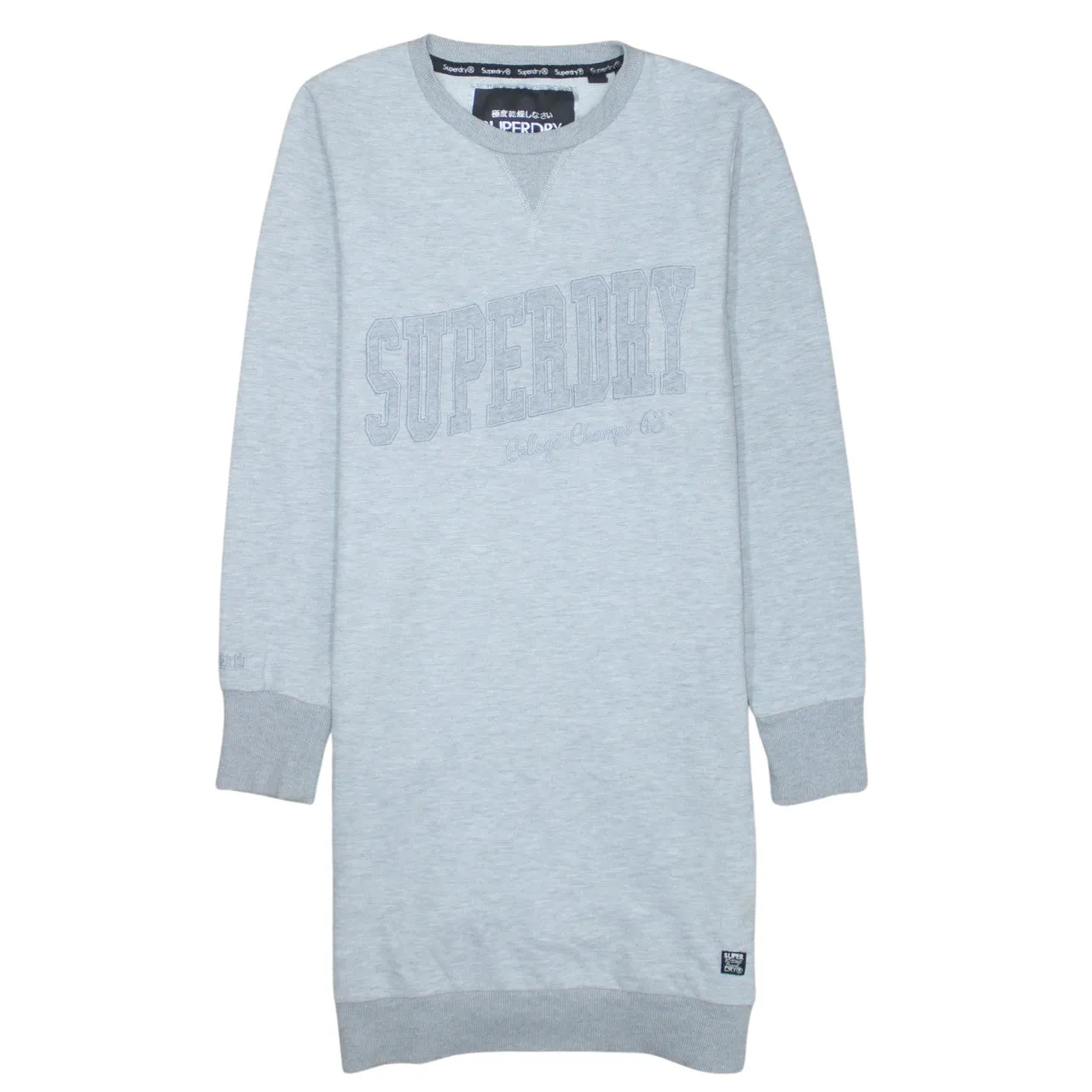 Super Dry 90's Spellout Crew Neck Sweatshirt Large Grey sold by Vintage Club