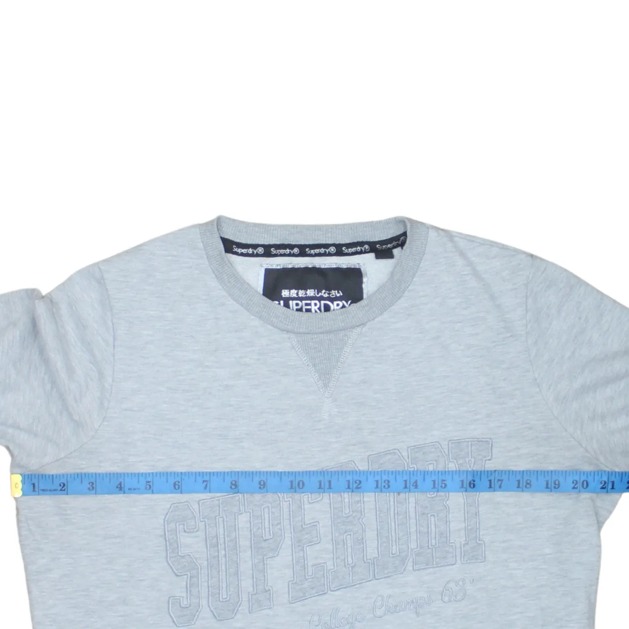 Super Dry 90's Spellout Crew Neck Sweatshirt Large Grey sold by Vintage Club product image thumbnail 5