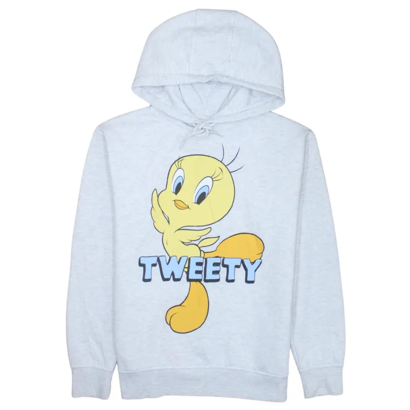 Looney Tunes 90's Tweety Pullover Hoodie XSmall Grey made by Vintage Club