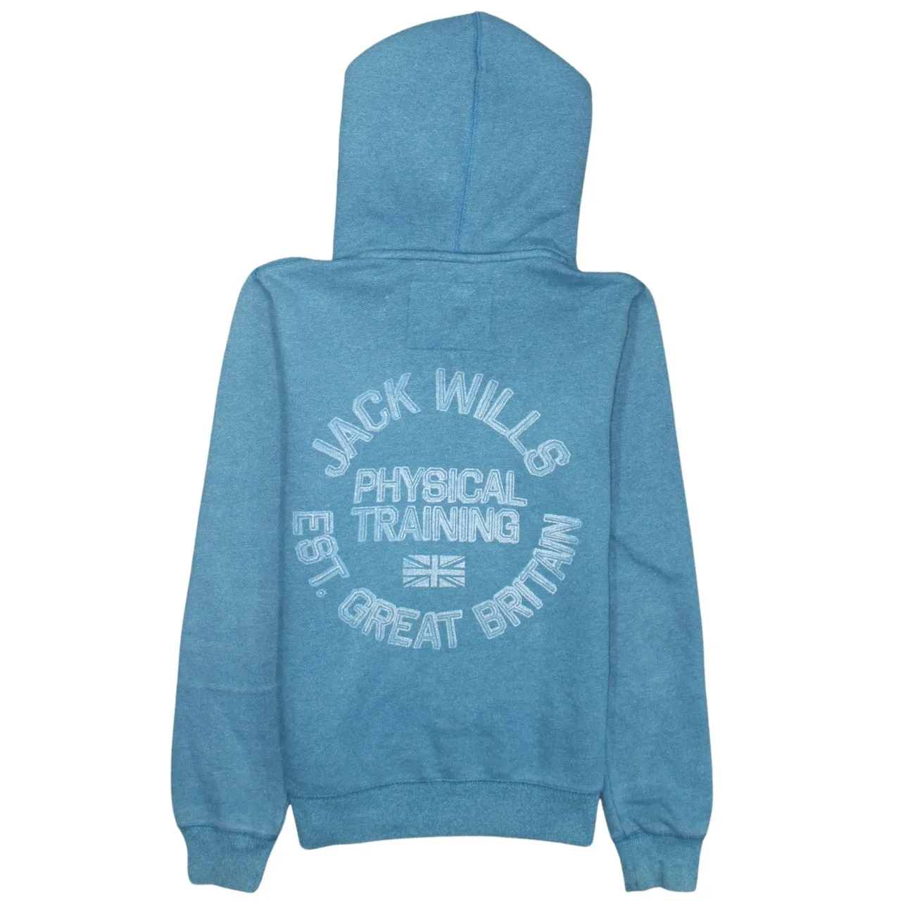 Jack Wills 90's Drawstring Pockets Pullover Hoodie Small Blue sold by Vintage Club product image thumbnail 2
