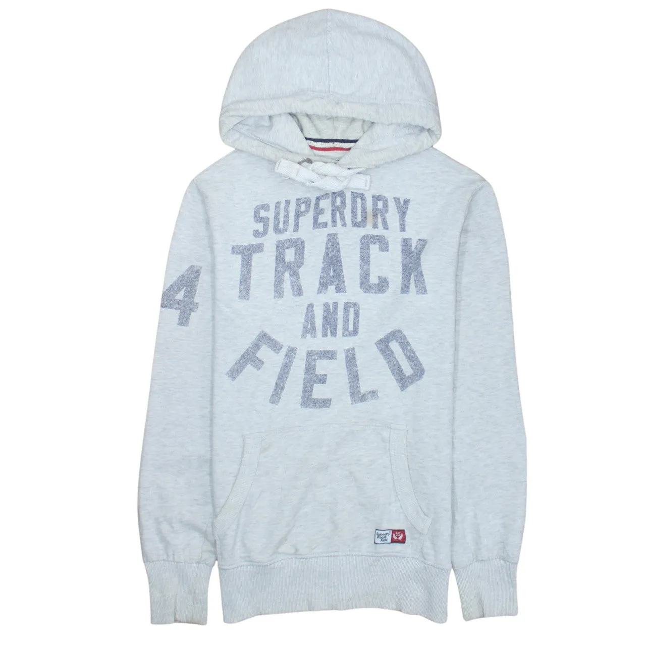 Super Dry 90's Spellout Pullover Hoodie Small Grey sold by Vintage Club