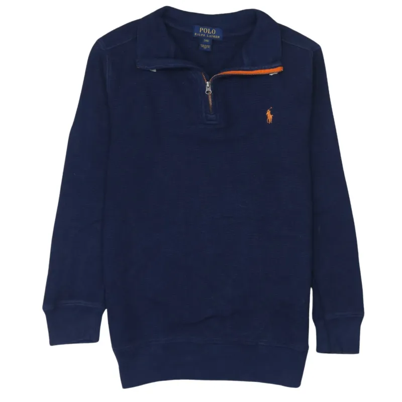 Polo Ralph Lauren 90's Lightweight Quarter Zip Sweatshirt Small Navy Blue sold by Vintage Club