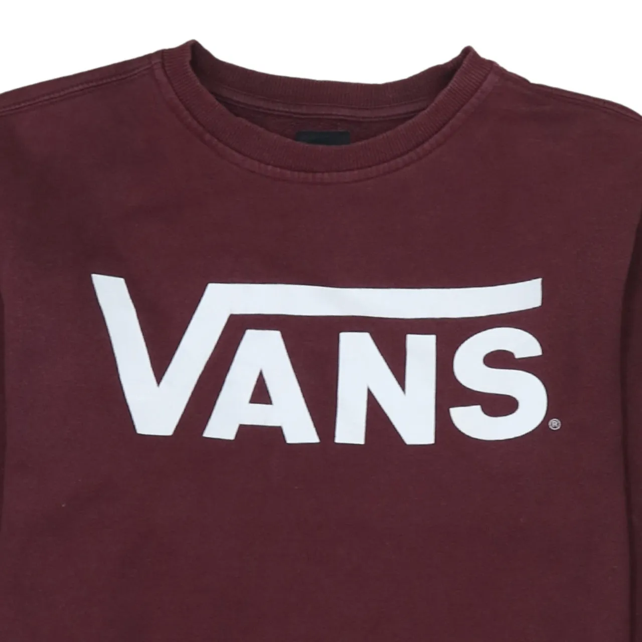 VANS 90's Spellout Crew Neck Sweatshirt Medium Red sold by Vintage Club product image thumbnail 3