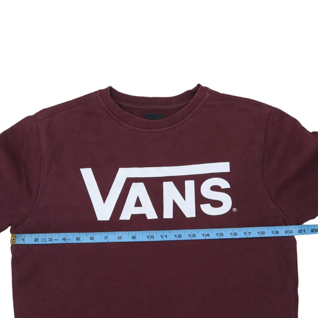 VANS 90's Spellout Crew Neck Sweatshirt Medium Red sold by Vintage Club product image thumbnail 5