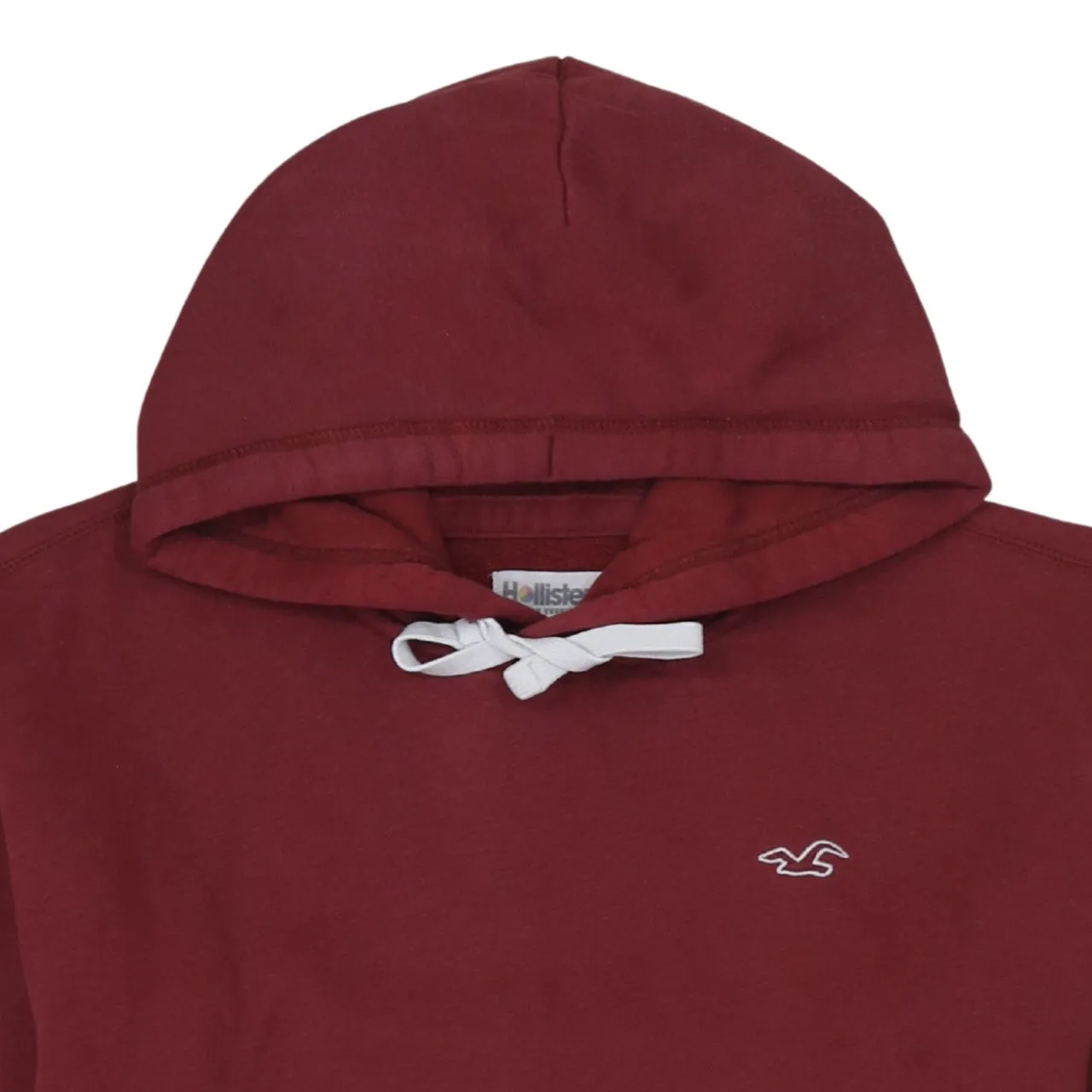 Hollister 90's Drawstring Pockets Pullover Hoodie Small Red sold by Vintage Club product image thumbnail 3